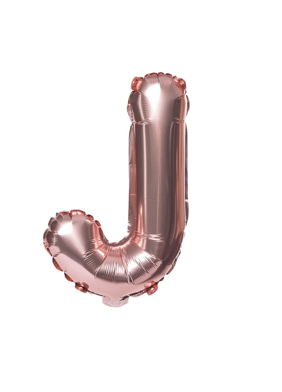 Balon din folie pentru aer LITERĂ J rose gold