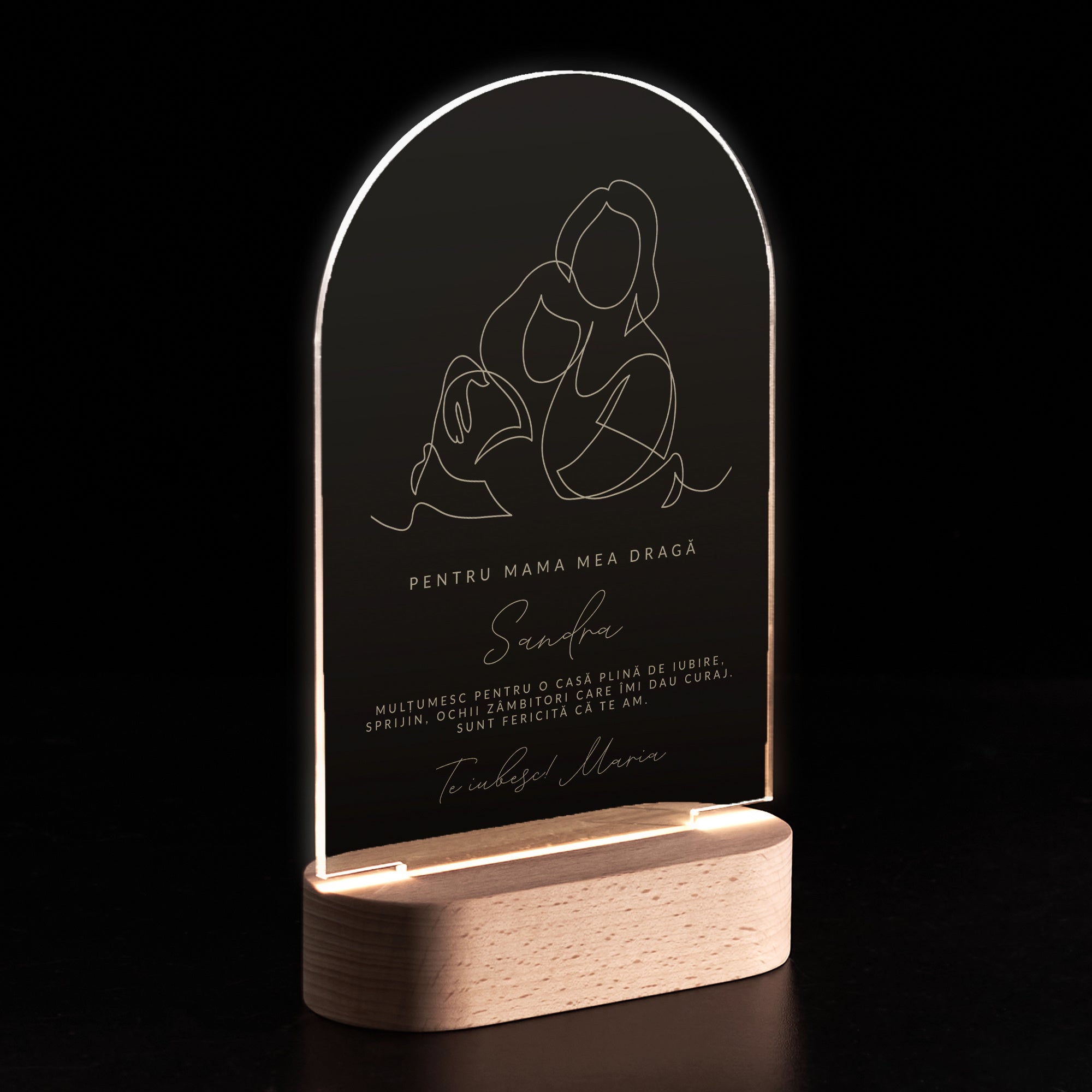 Statuetă iluminată – cadou pentru mama de la fiică