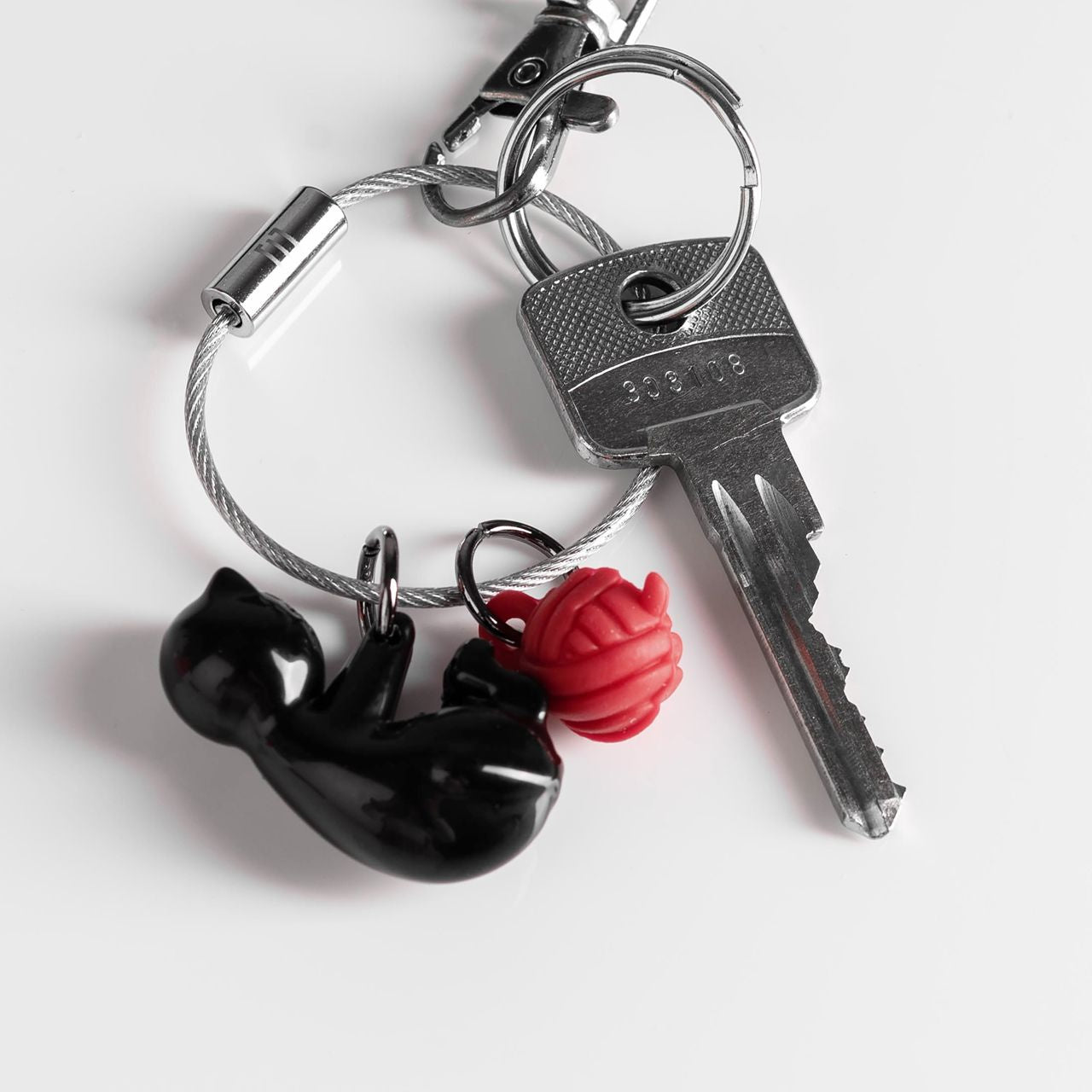 Breloczek do kluczy z kotem