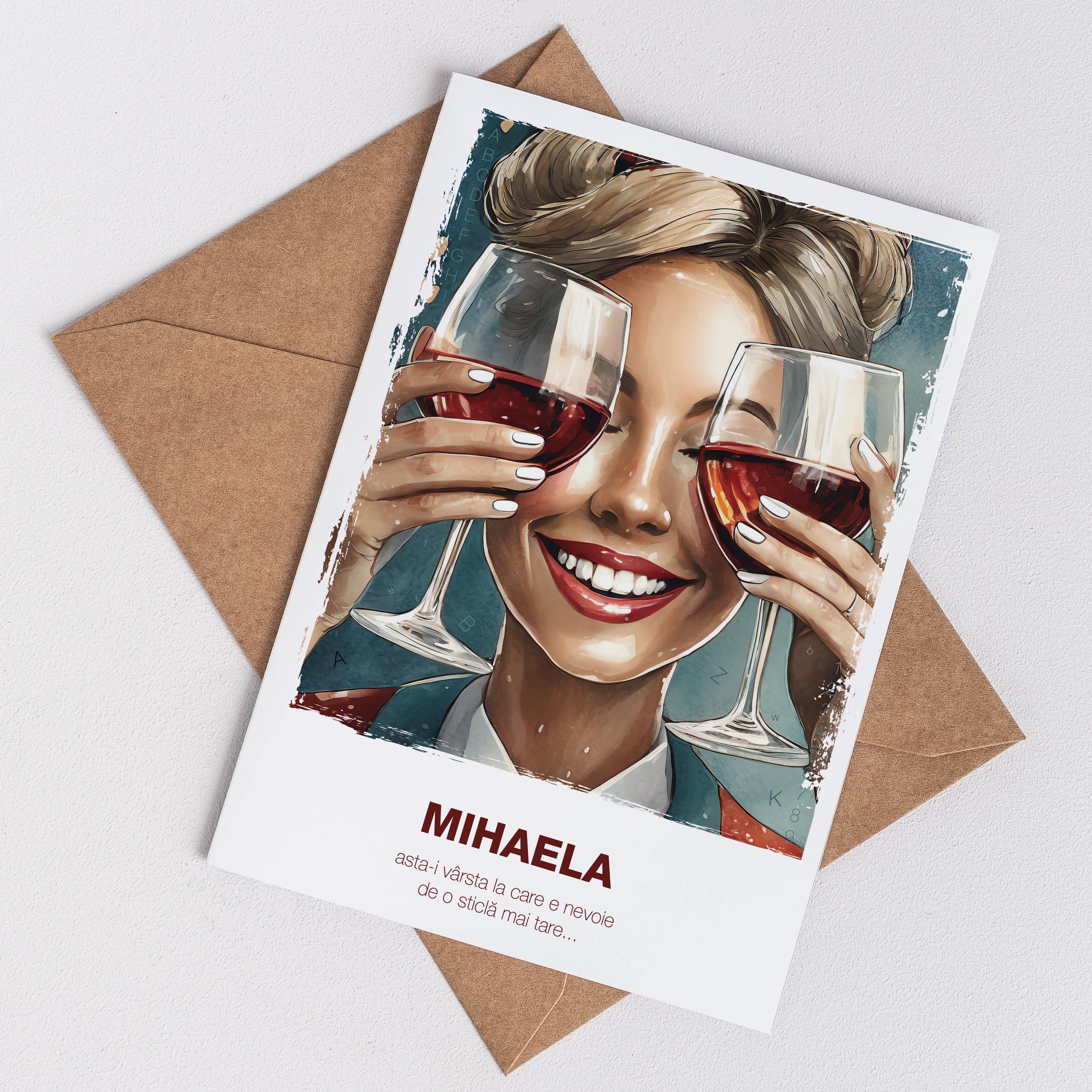 Felicitare amuzantă pentru ziua de naștere a prietenei - Sticlă tare