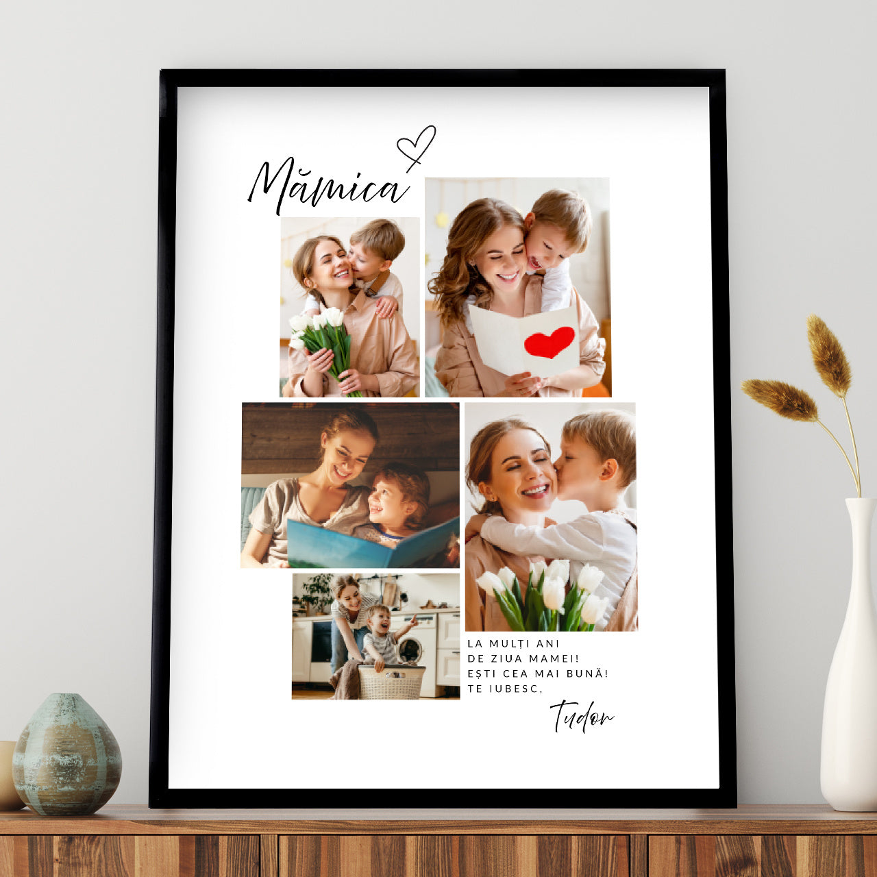 Plakat ze zdjęciami na Dzień Mamy plakat na Dzień Mamy prezent dla mamy na Dzień Mamy