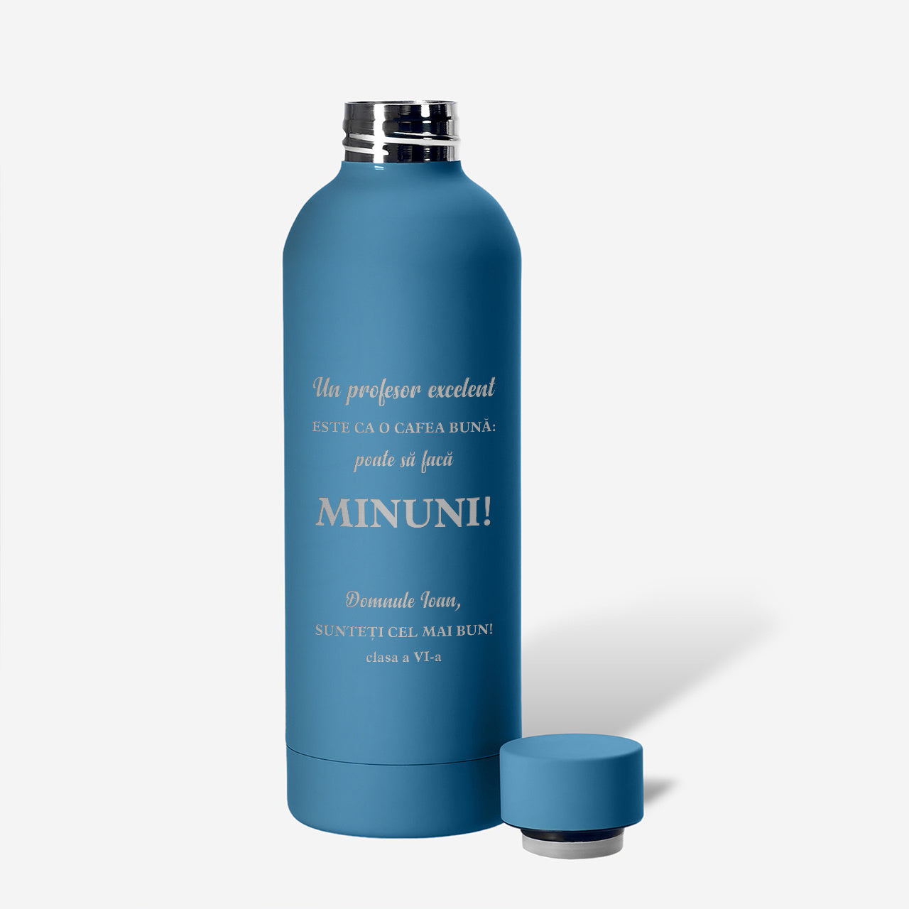 Sticlă termică personalizată – cadou practic pentru profesor