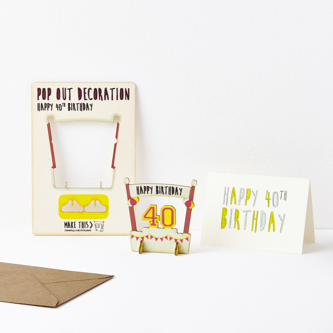 Felicitare din lemn cu surpriză – pentru 40 de ani