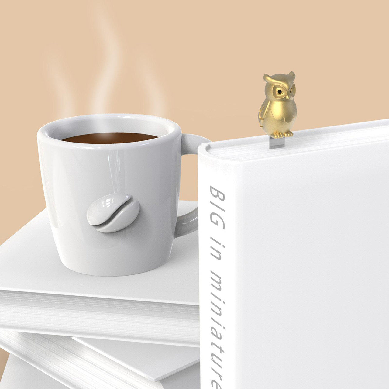 Semn de carte metalic în formă de bufniță