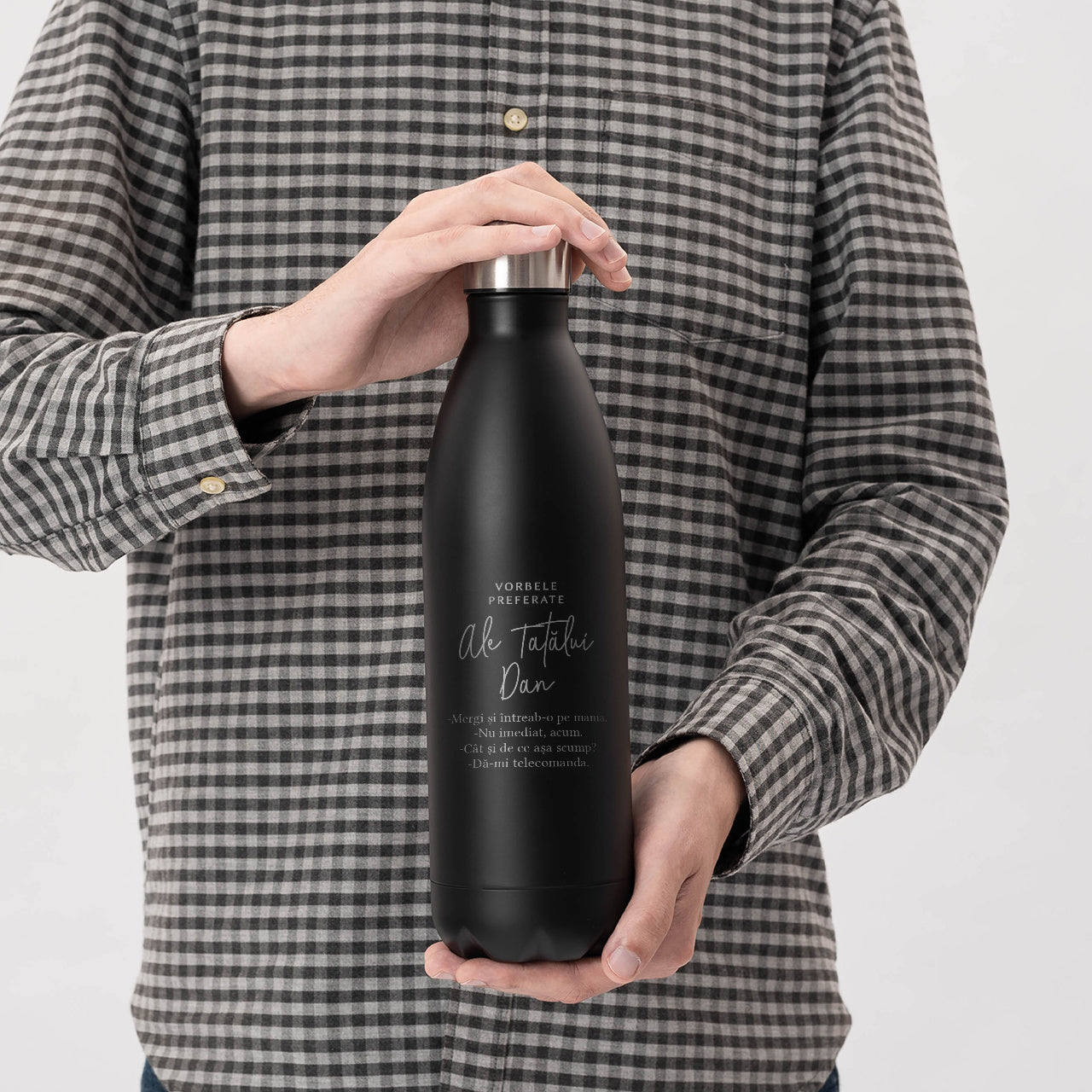 Termos personalizat de 1l pentru tata - Vorbele lui tata