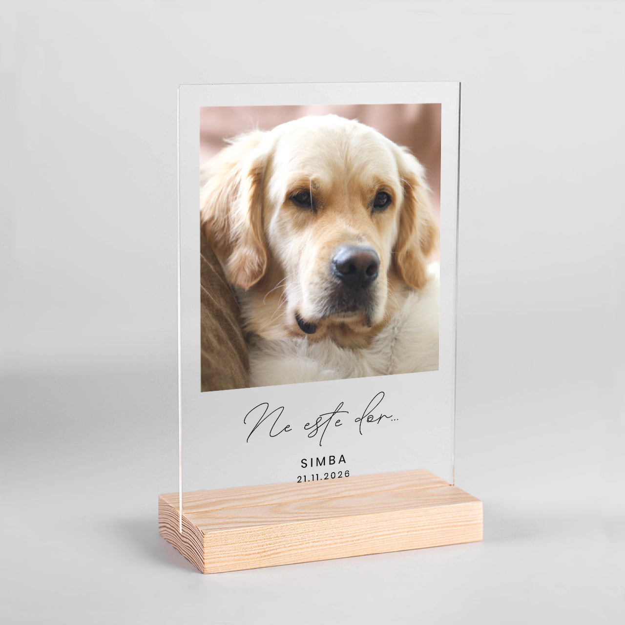 Statuetă cu fotografie – amintire de la câine