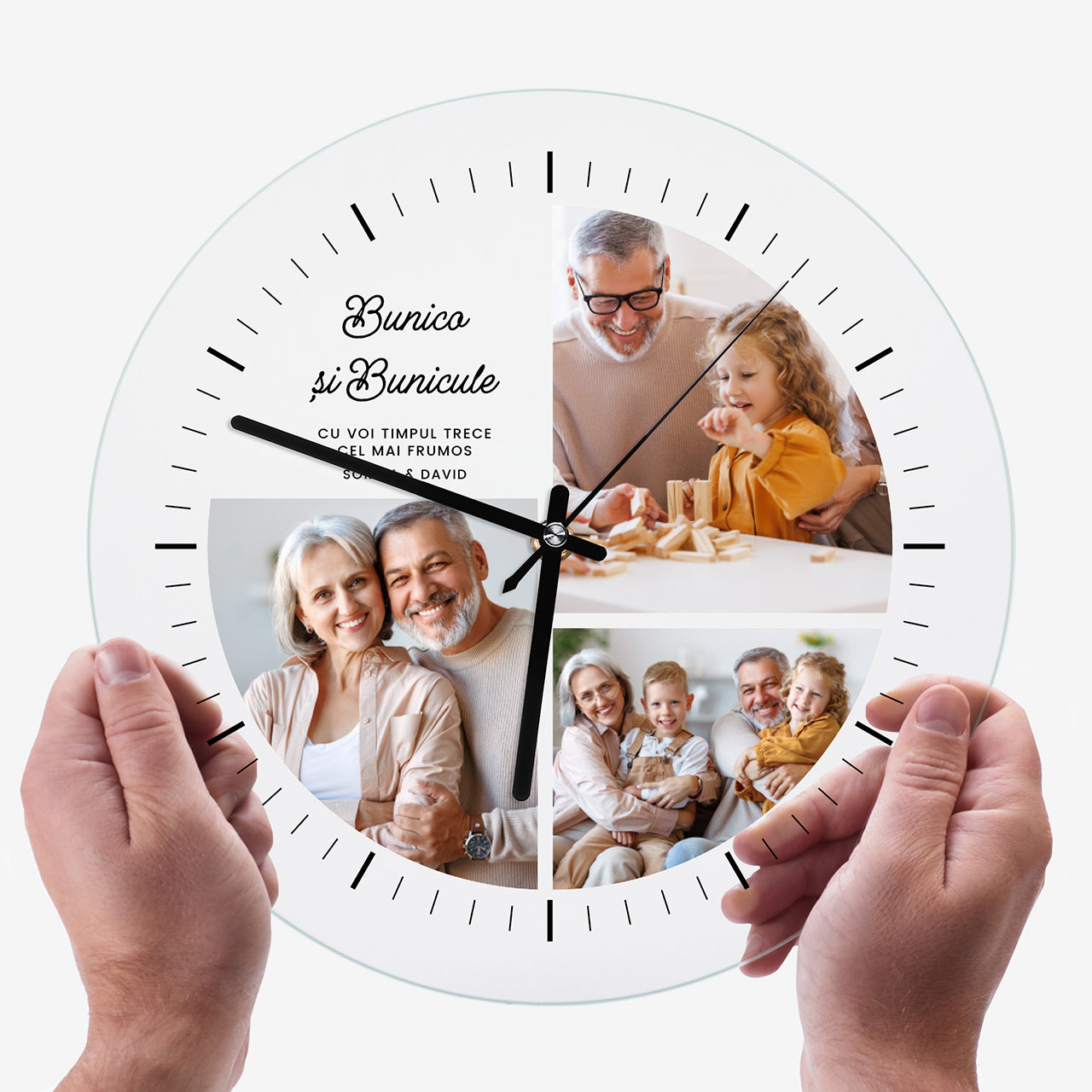 Personalizowany zegar - PREZENT DLA BABCI I DZIADKA zegar na Dzień Babci i Dziadka 