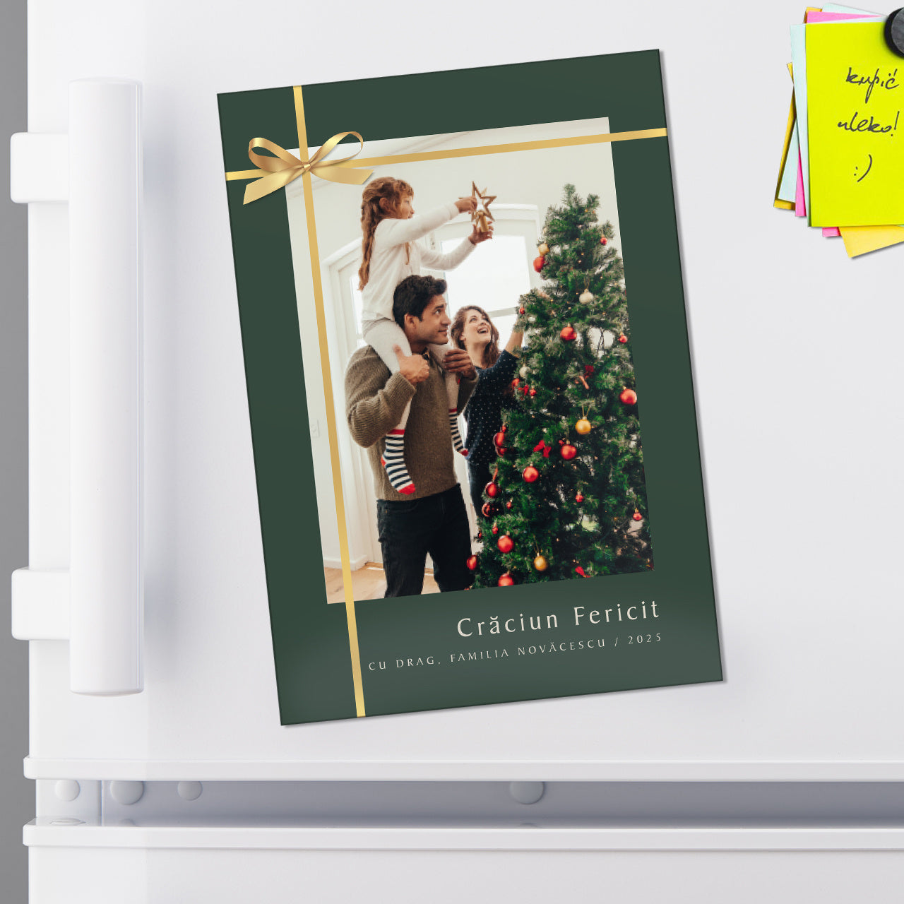 Magnet de Crăciun cu fotografie – accesoriu la cadoul de sărbători