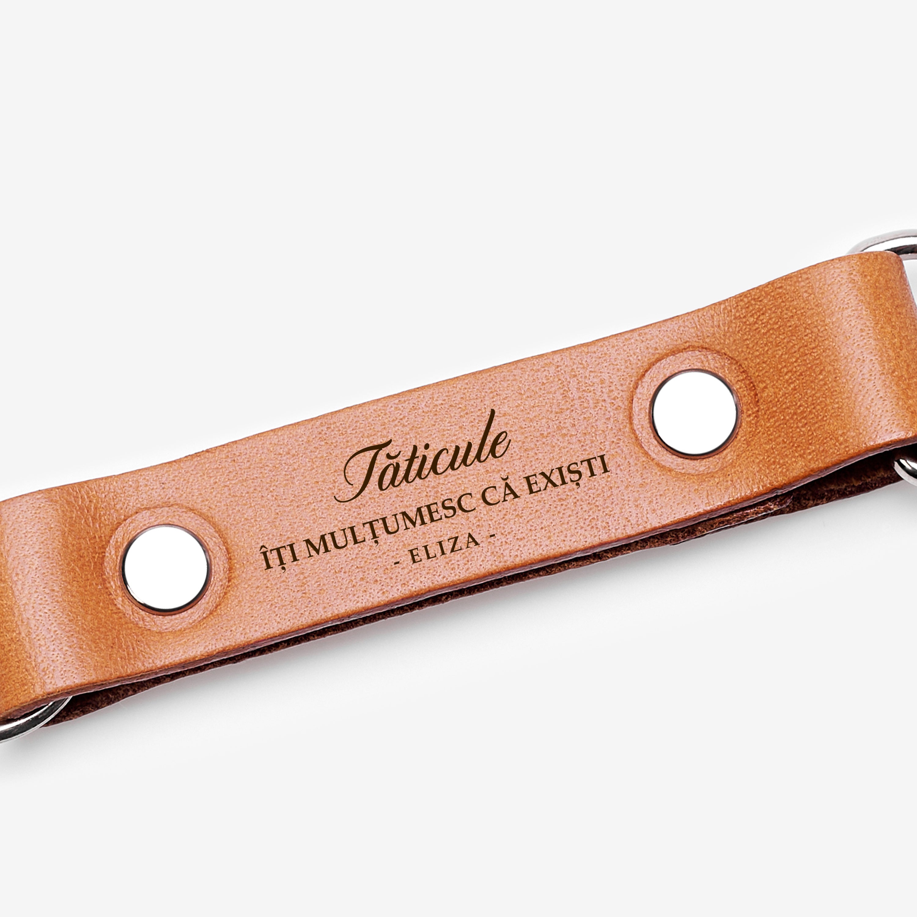 Skórzany brelok na Dzień Taty personalizowany brelok brelok z grawerem prezent na dzień taty