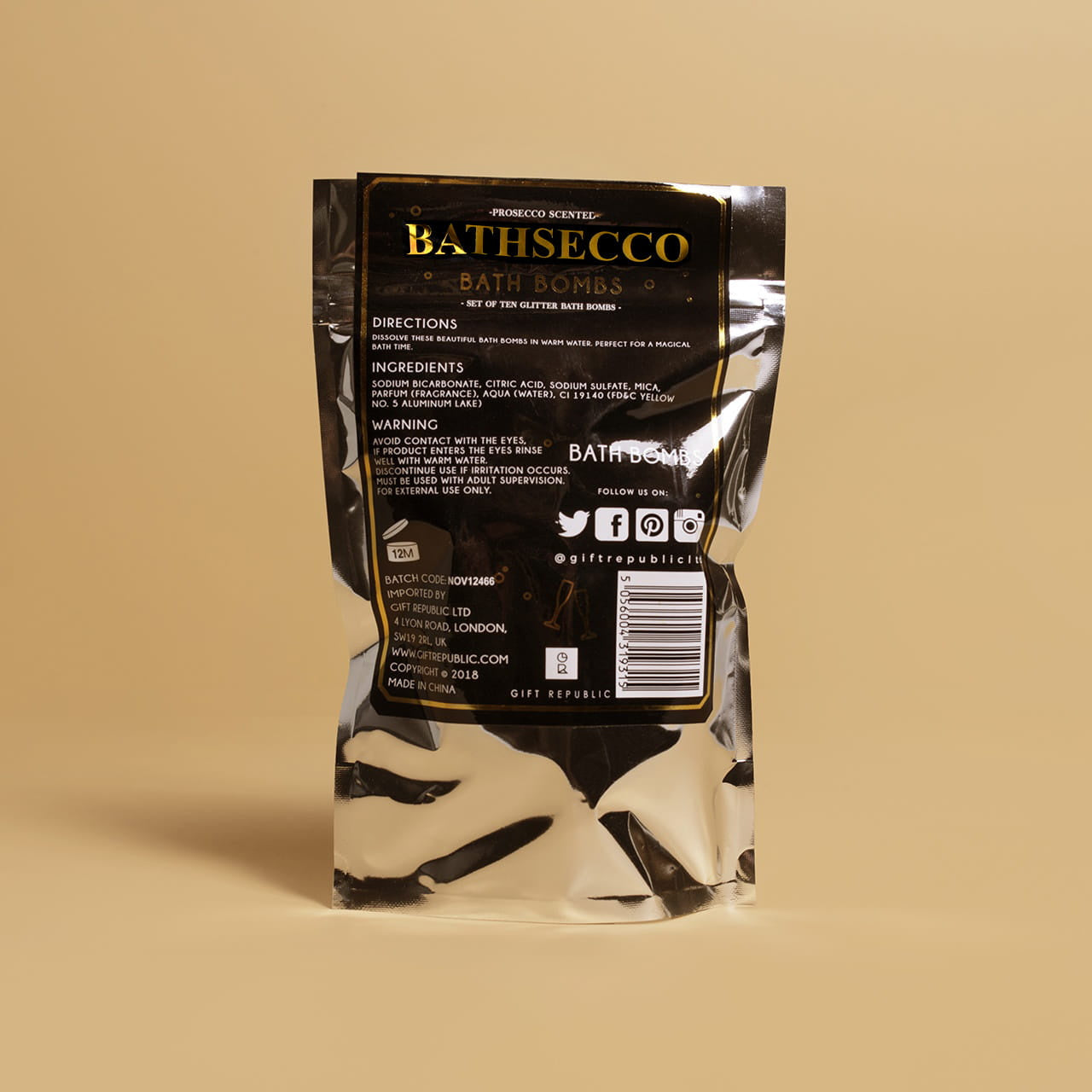 Złote kule do kąpieli Bathsecco prezent dla kobiety musujące kule do kąpieli