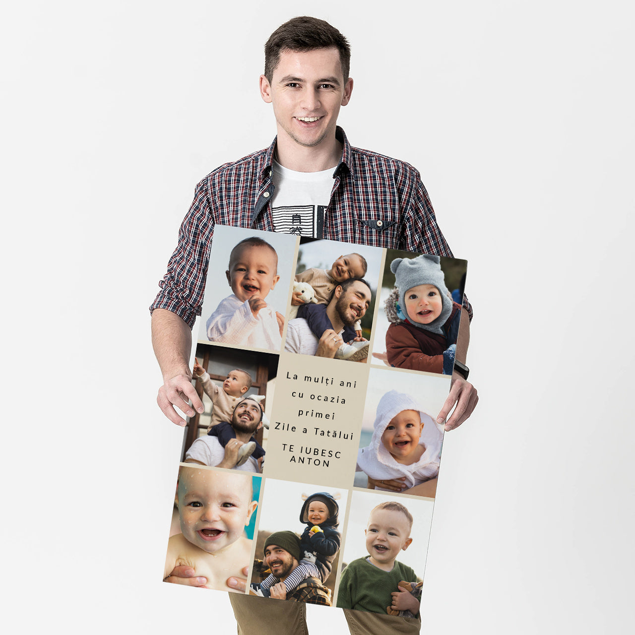 Felicitare XXL cu fotografii – felicitare pentru prima Zi a Tatălui