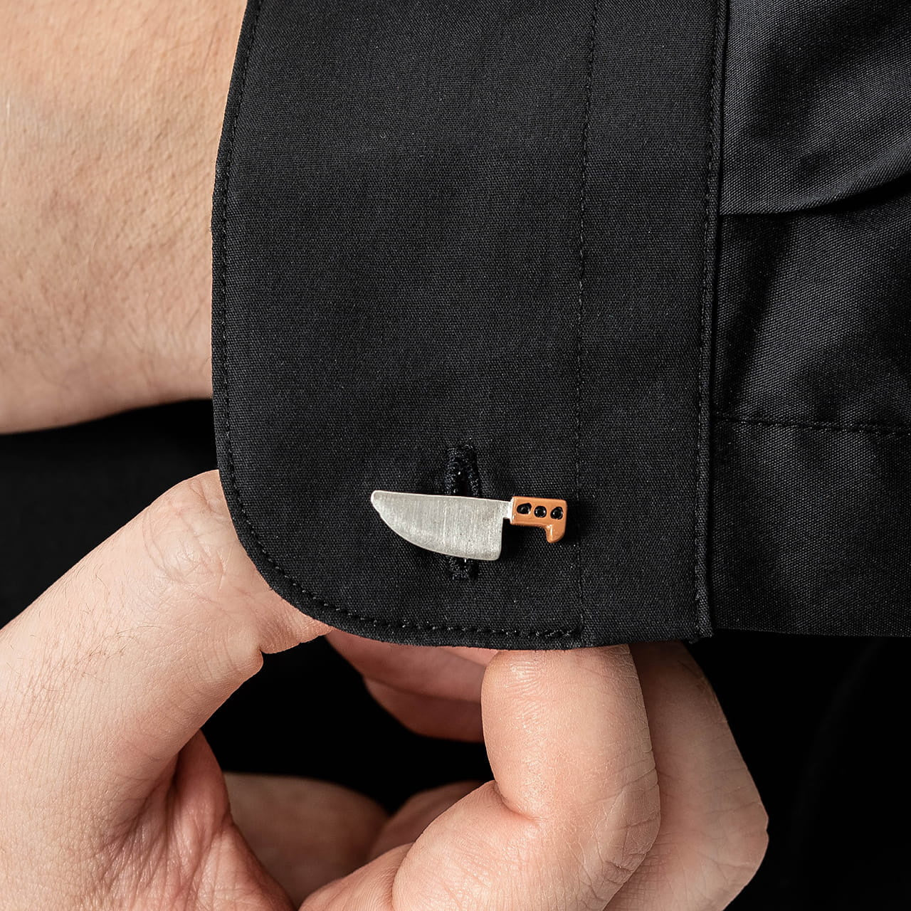 Spinki do mankietów dla kucharza nóż kuchenny prezent dla kucharza prezent dla szefa kuchni prezent dla miłośnika gotowania