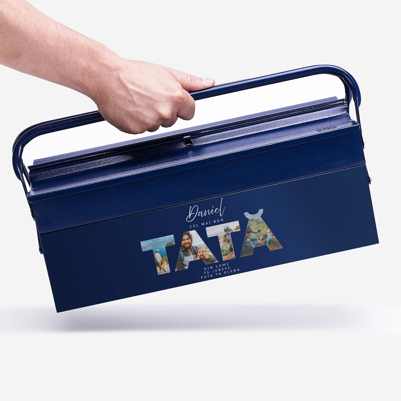 Cutie de scule metalică — cutie pentru tata