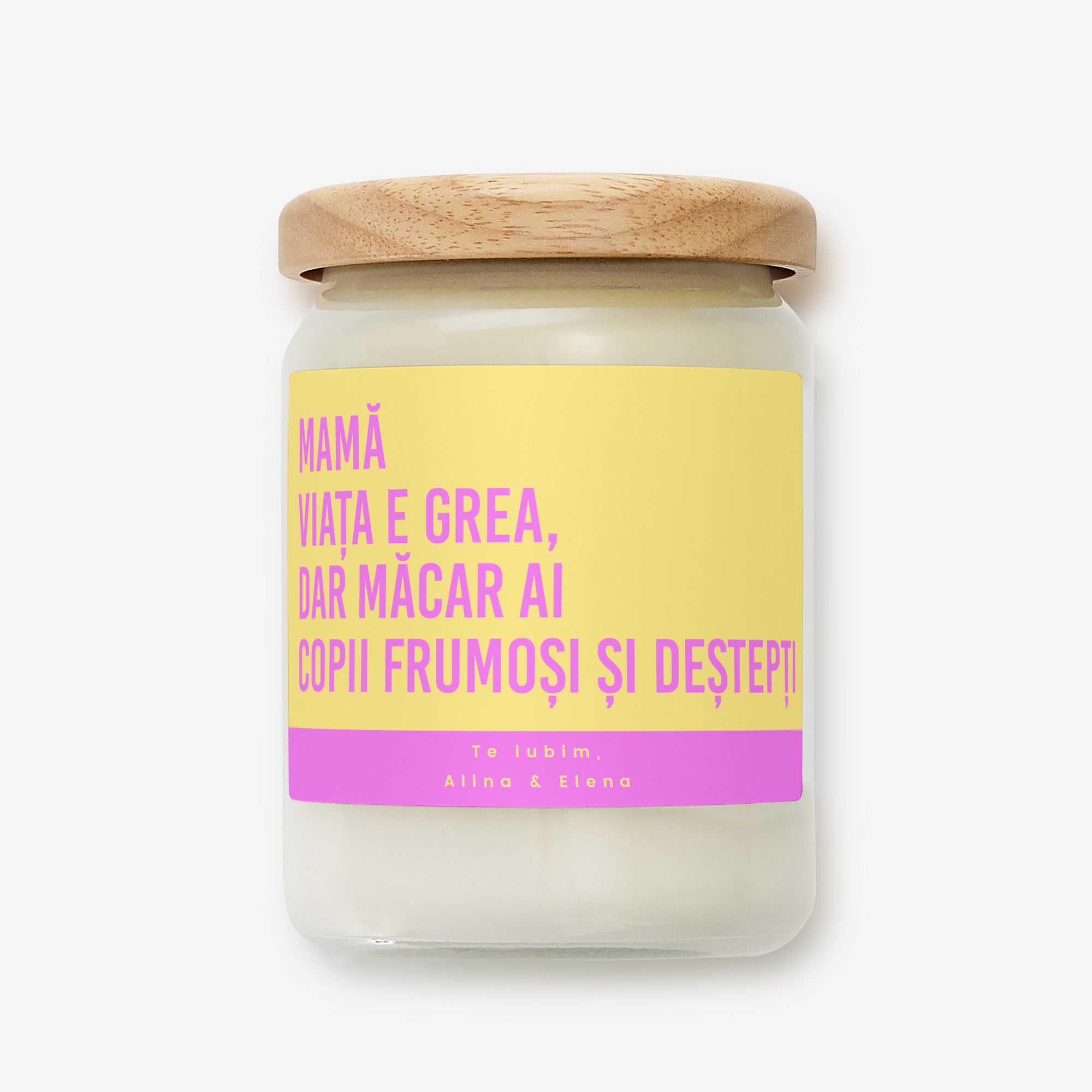 Lumânare personalizată pentru mamă
