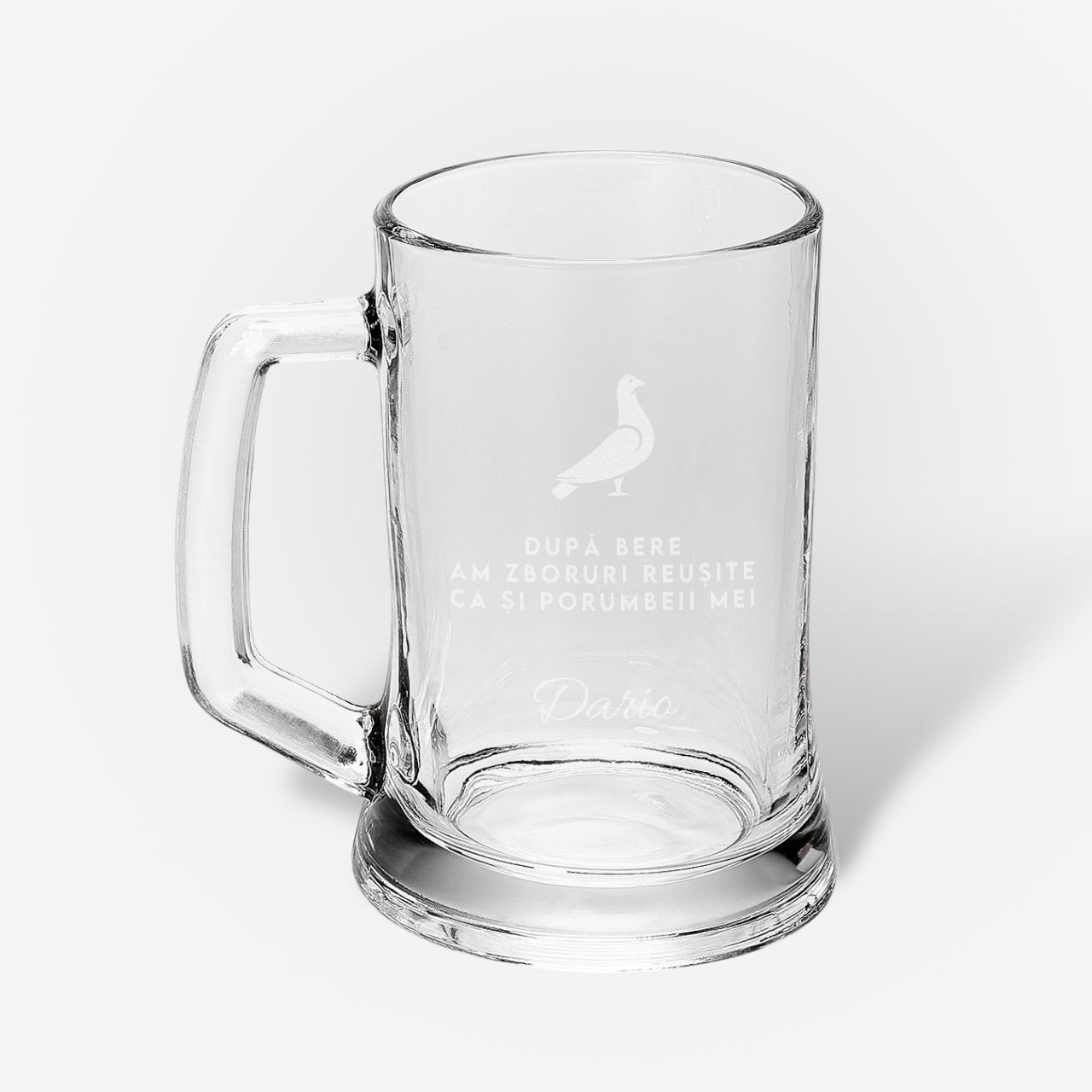 Halba gravată pentru columbofil