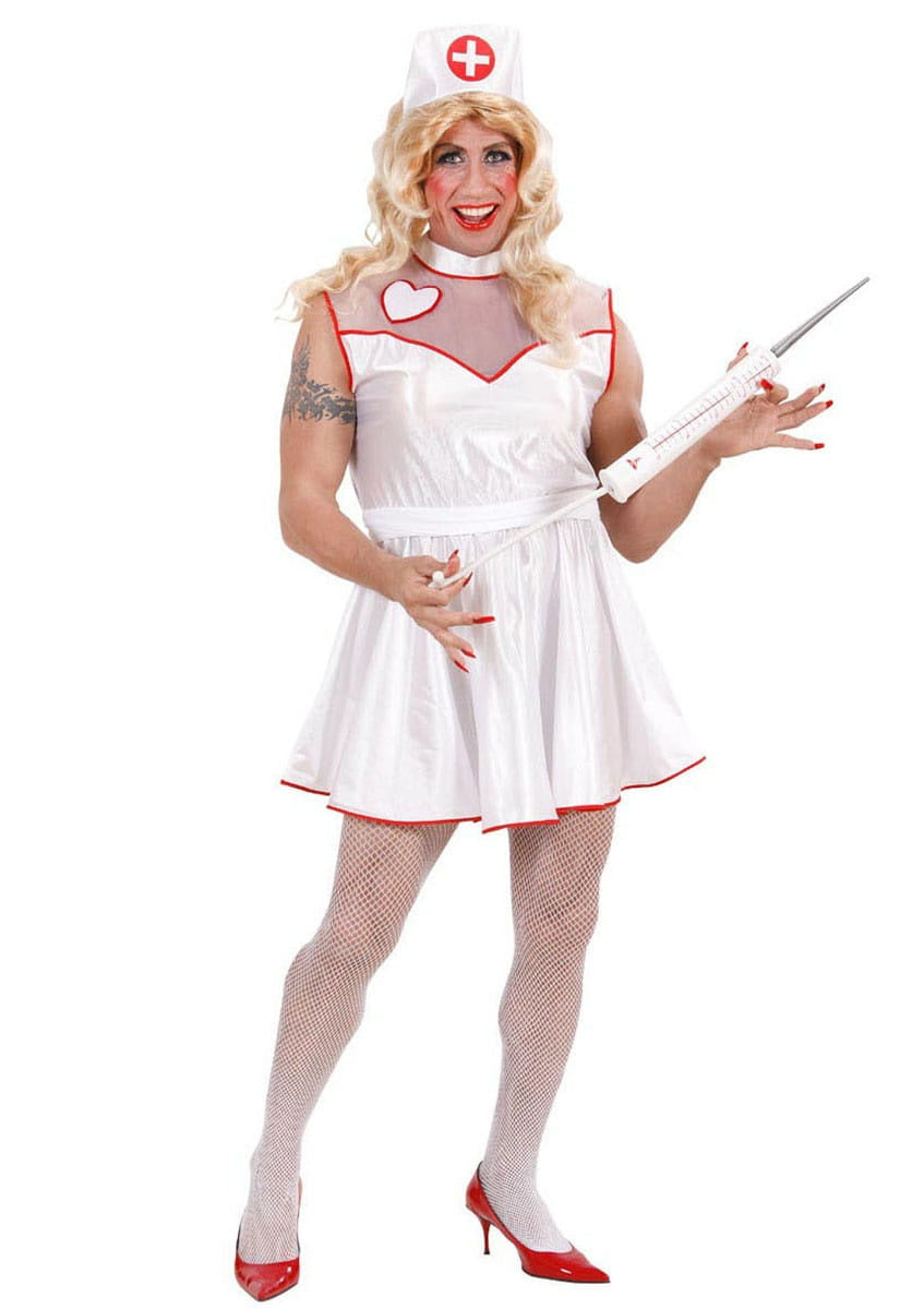 Costum amuzant asistentă medicală pentru el SEXY PIELĘGNIARZ - XL