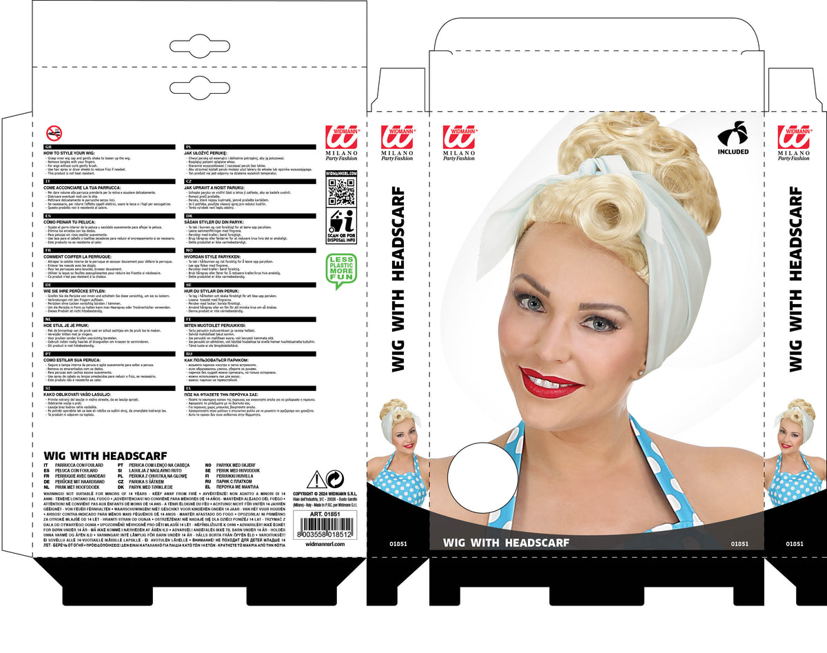 Perucă PIN UP blond