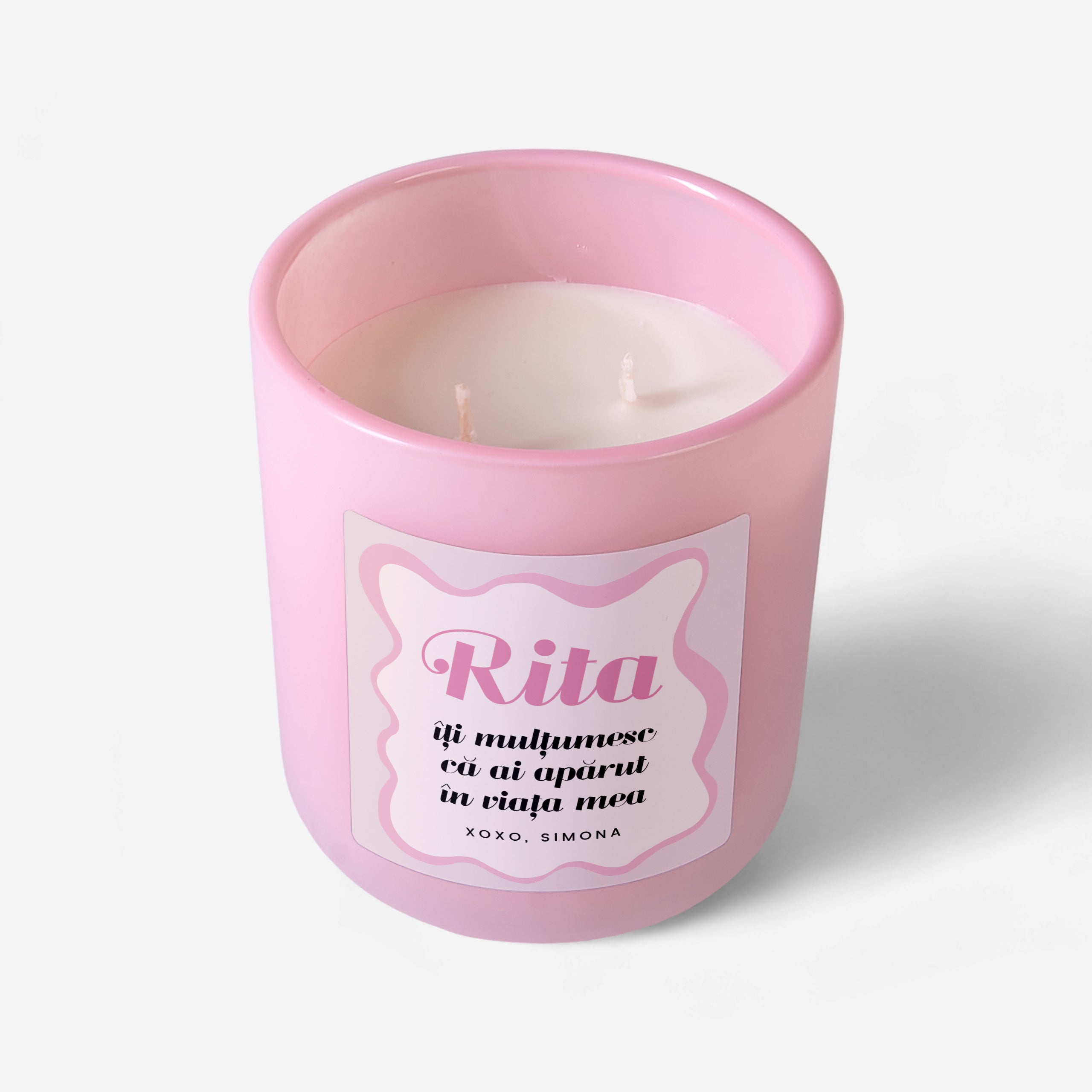 Lumânare personalizată pentru prietenă – mulțumire