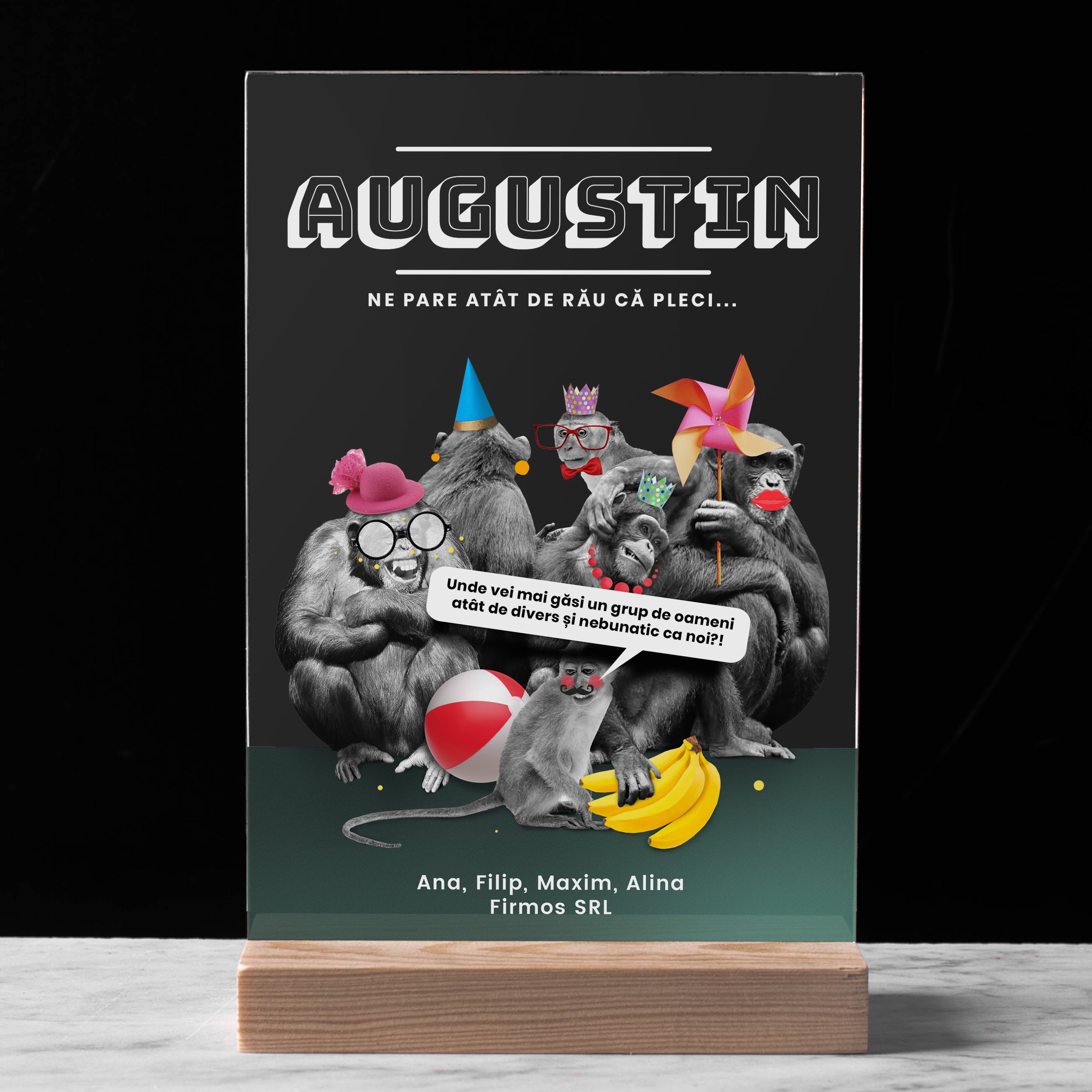 Statuetă personalizată – cadou pentru plecarea de la serviciu