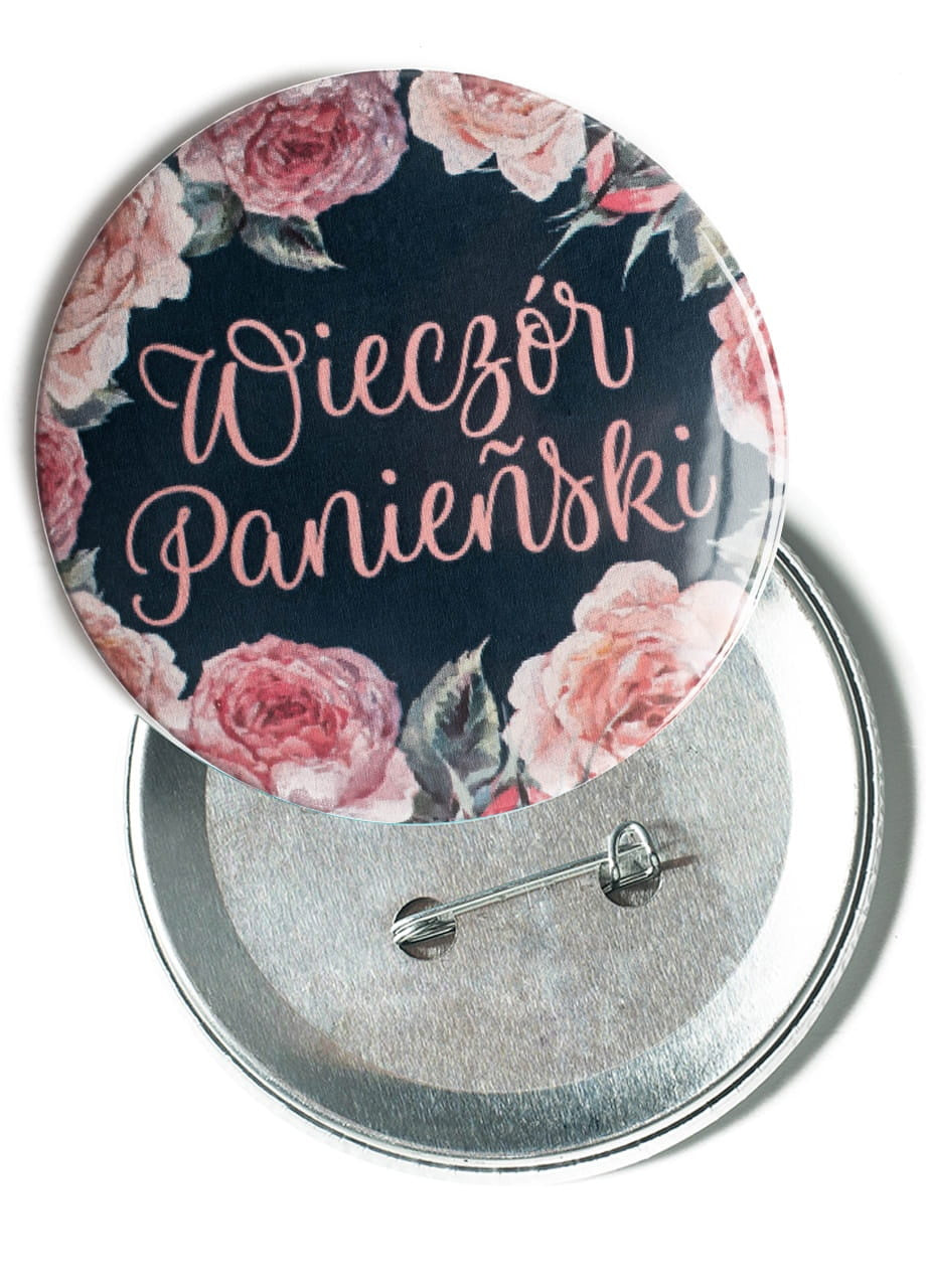 Insignă pentru petrecerea burlăcițelor VINTAGE ROSE 7,5 cm