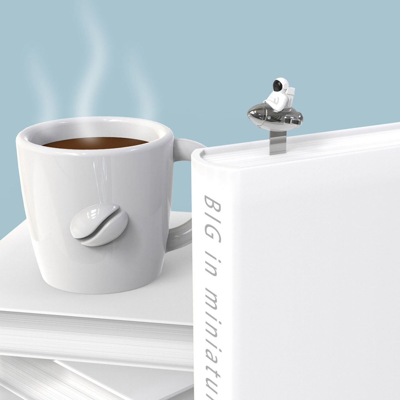 Semn de carte metalic în formă de cosmonaut