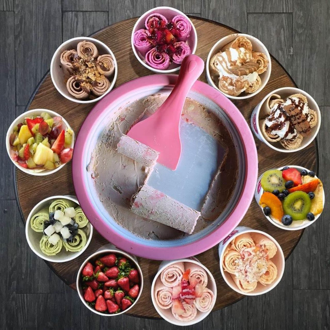 Maszyna do tajskich lodów prezent dla miłośnika słodyczy maszyna do robienia lodów tajskich