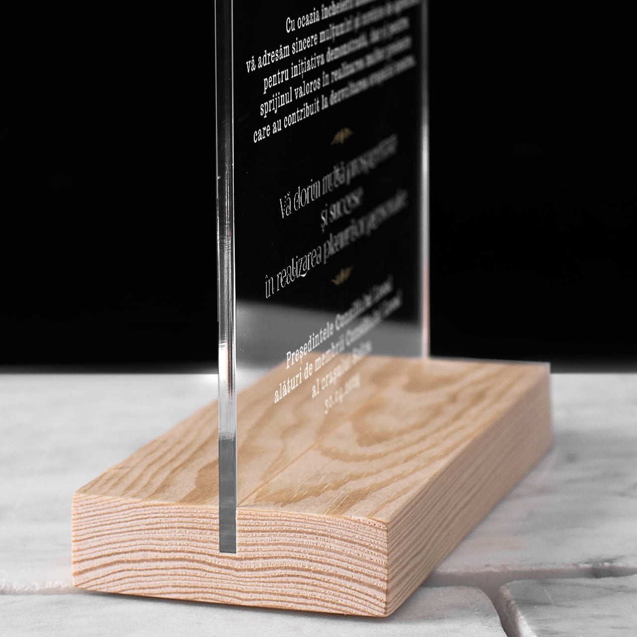 Plachetă de mulțumire pentru primar