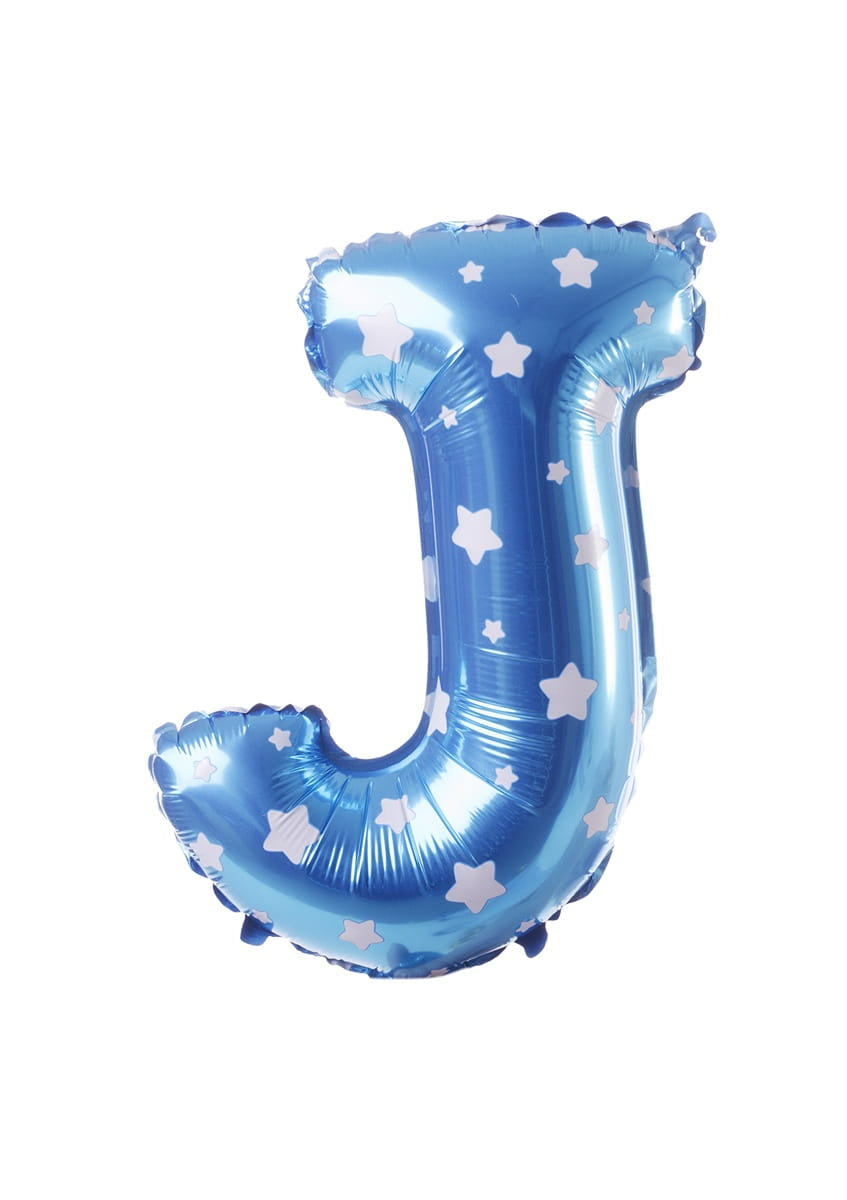 Balon din folie pentru aer LITERĂ J bleu 40 cm
