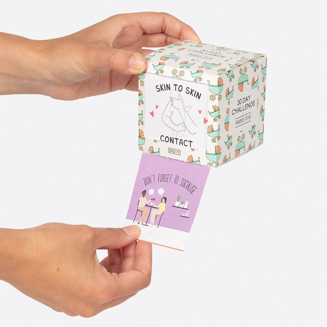 Karteczki z wyzwaniami dla młodych rodziców upominek dla młodych rodziców