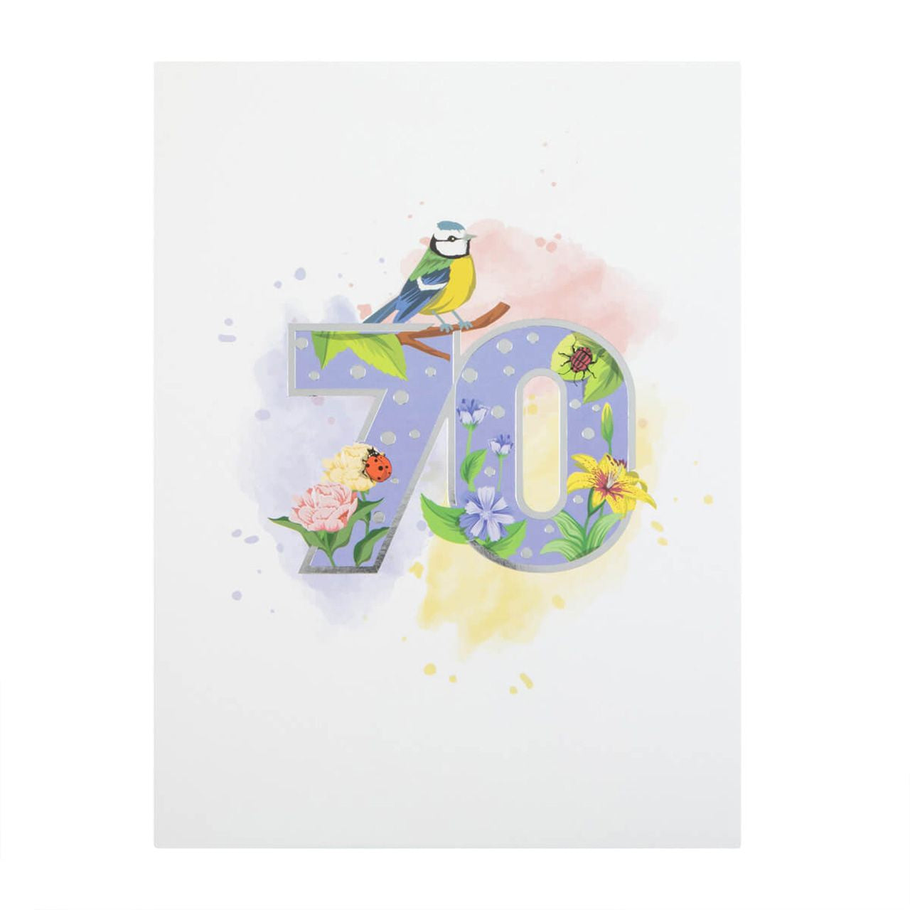 Felicitare lucrată manual pentru 70 de ani