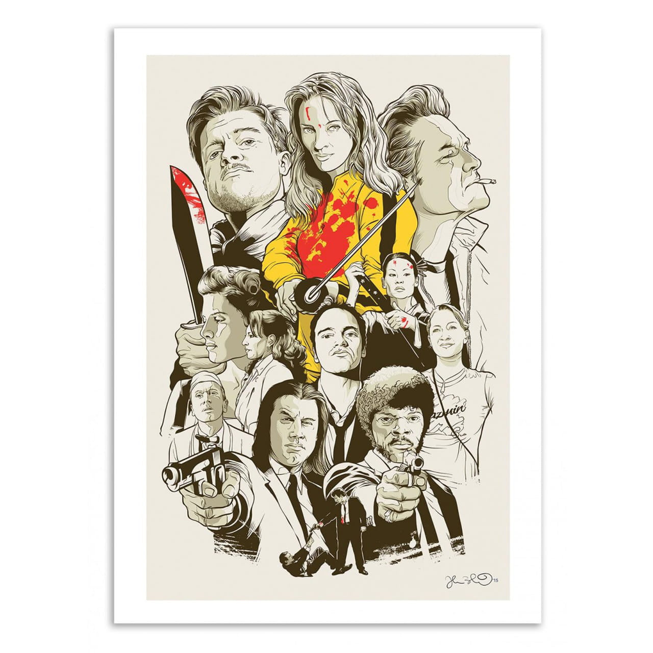 Plakat filmowy Tarantino plakat na prezent prezent dla kinomaniaka prezent dla filmowca