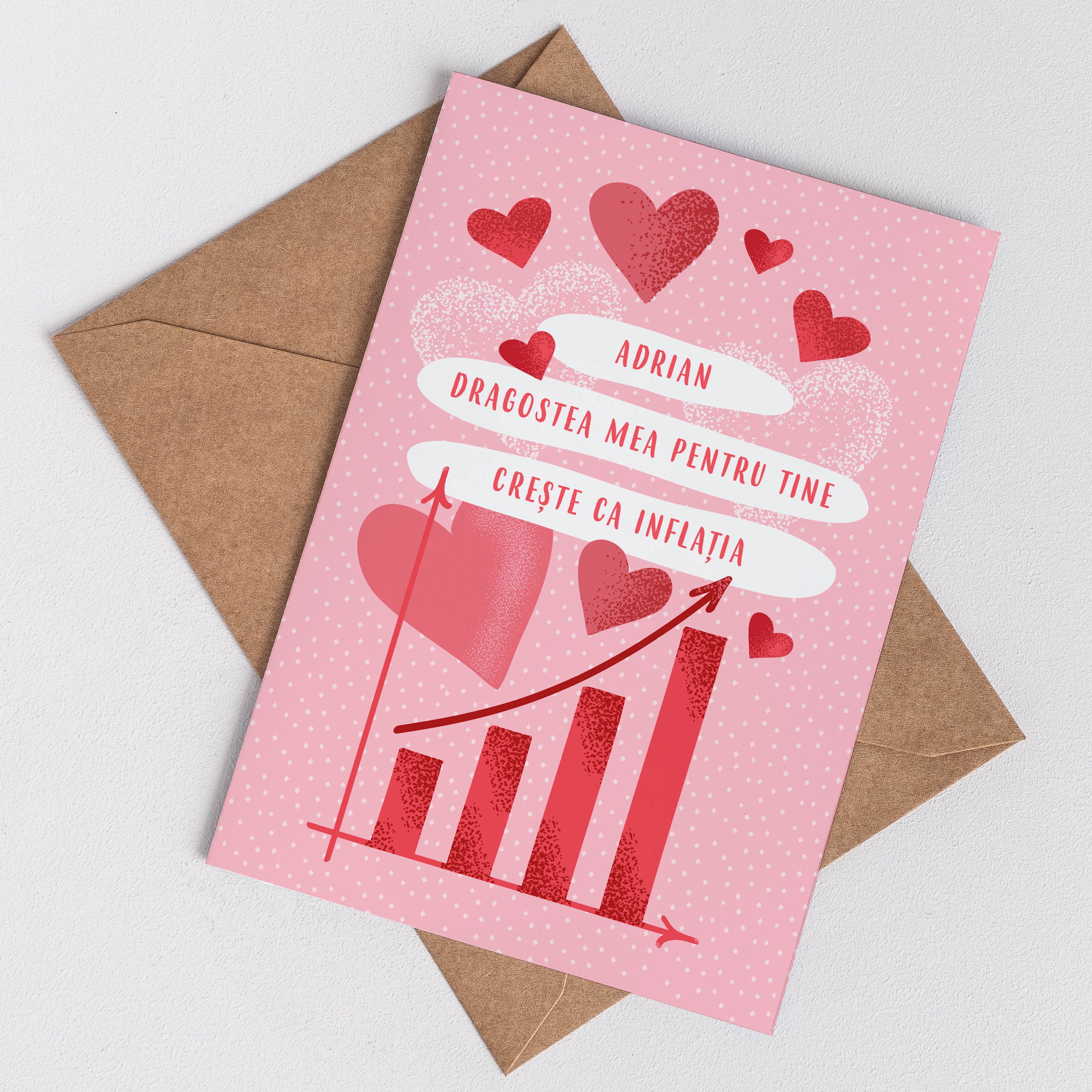 Kartka walentynkowa Moja jak inflacja śmieszna kartka na walentynki upominek na walentynki upominek walentynkowy
