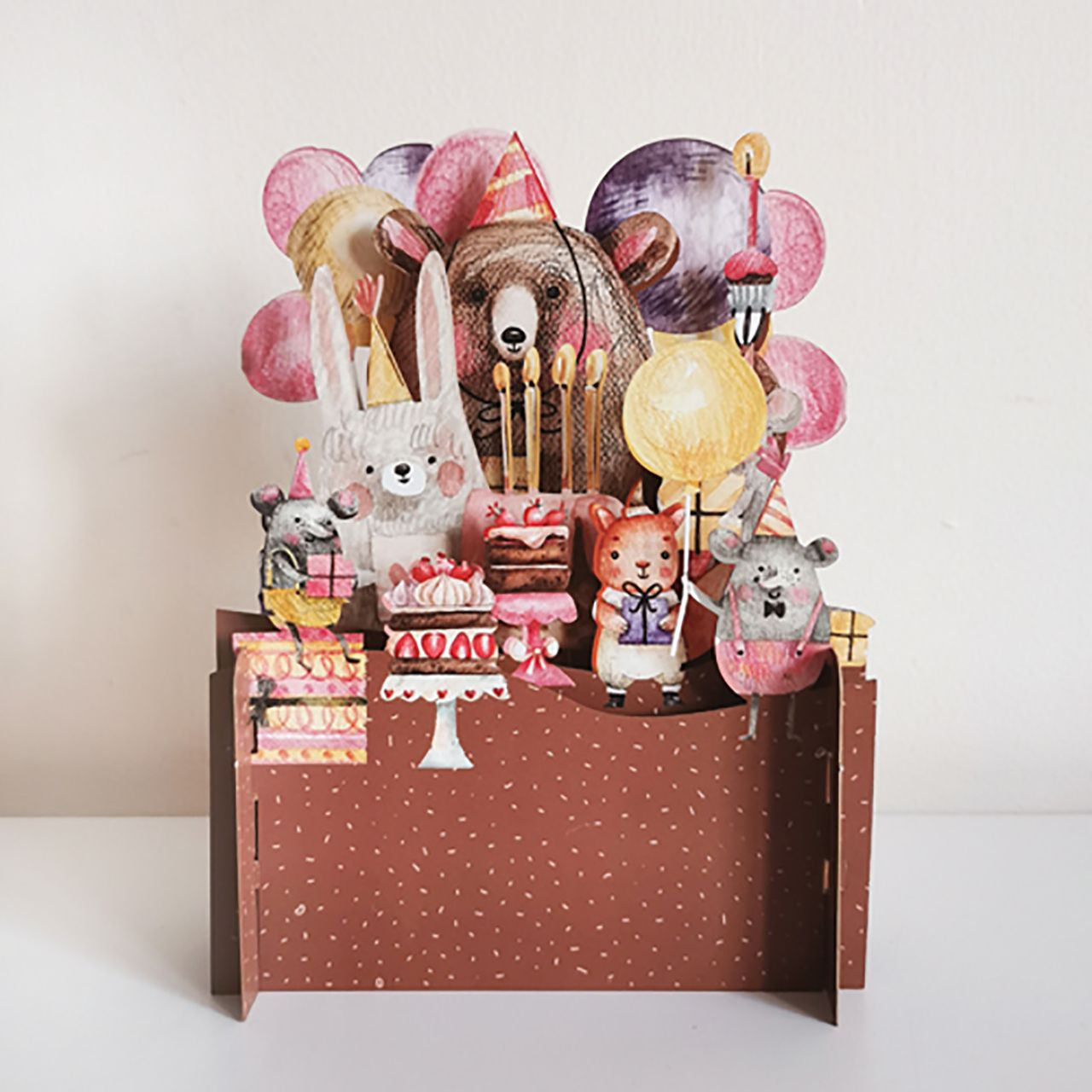 Urodzinowa kartka 3d dla dziecka Leśne Zwierzęta kartka na urodziny dziecka