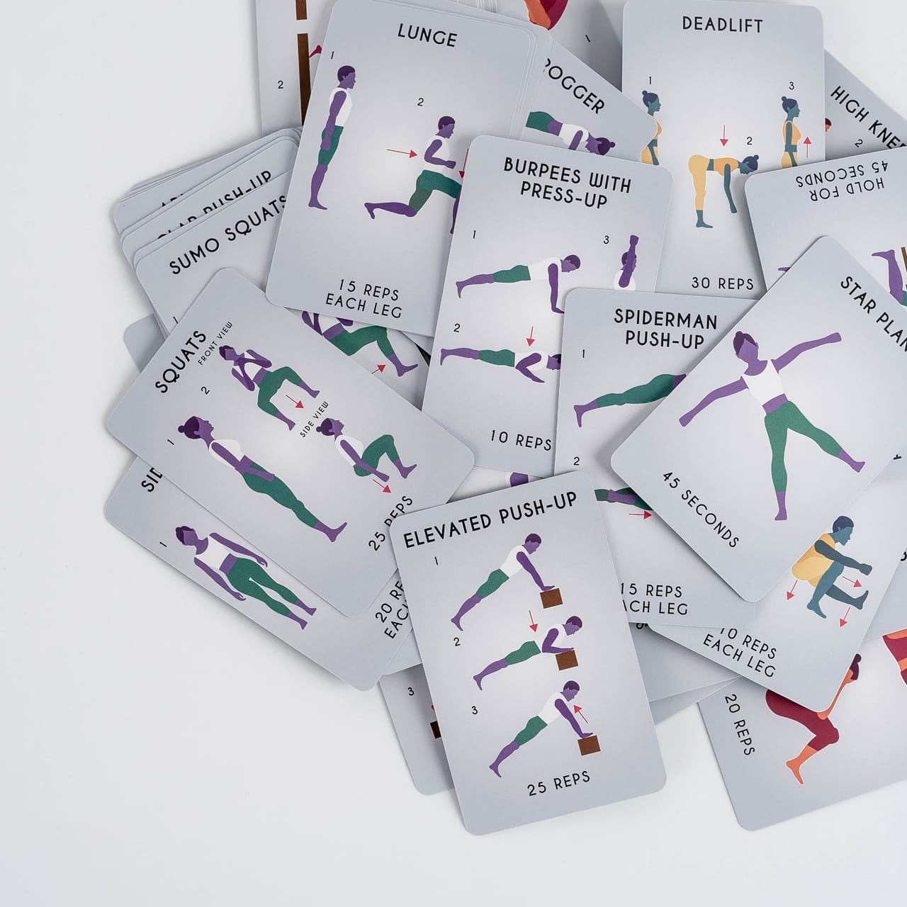 Karty do ćwiczeń GET FIT prezent dla aktywnych karty sportowca prezent dla sportowca gadżet dla sportowca