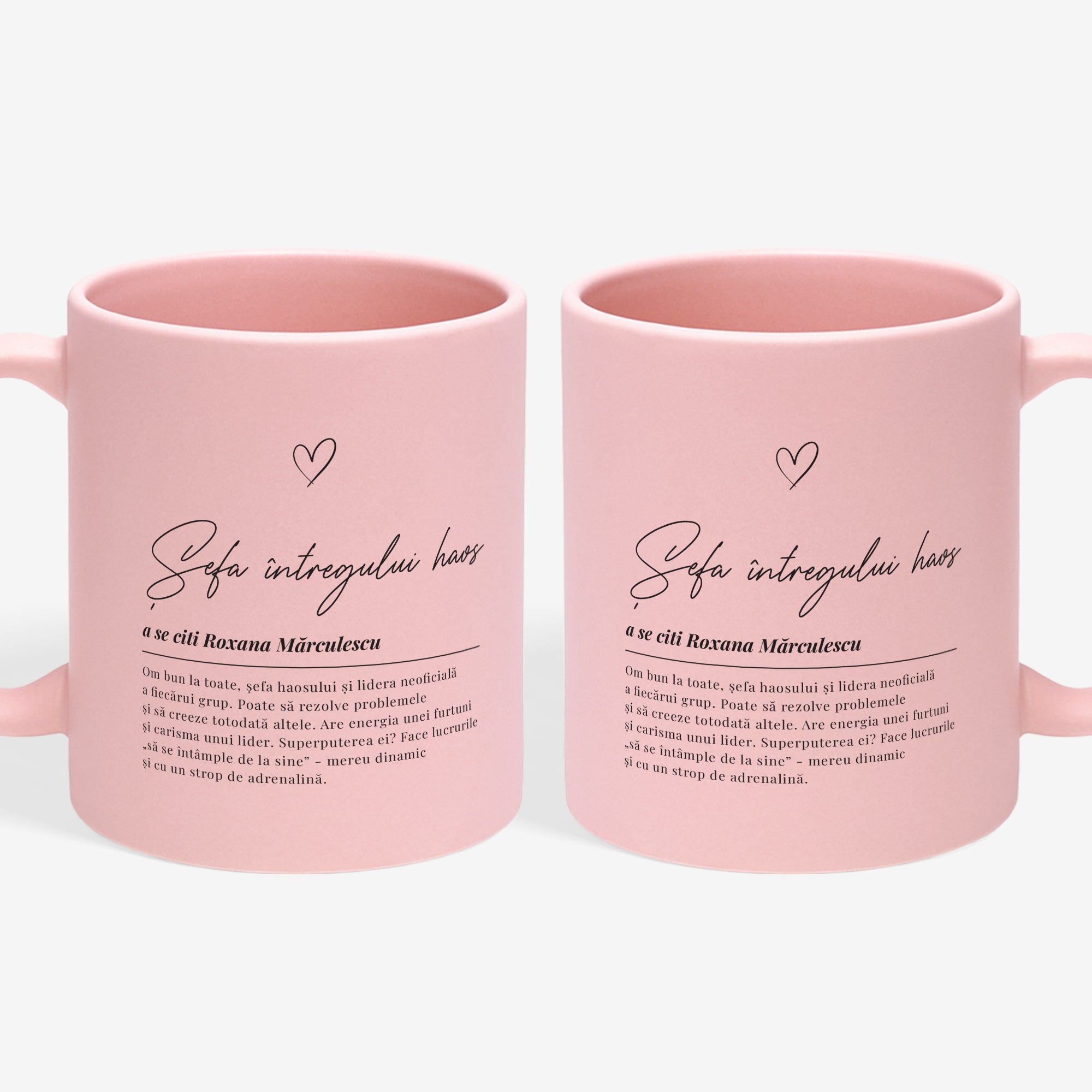 Cană roz pentru ea - Sefa Haosului