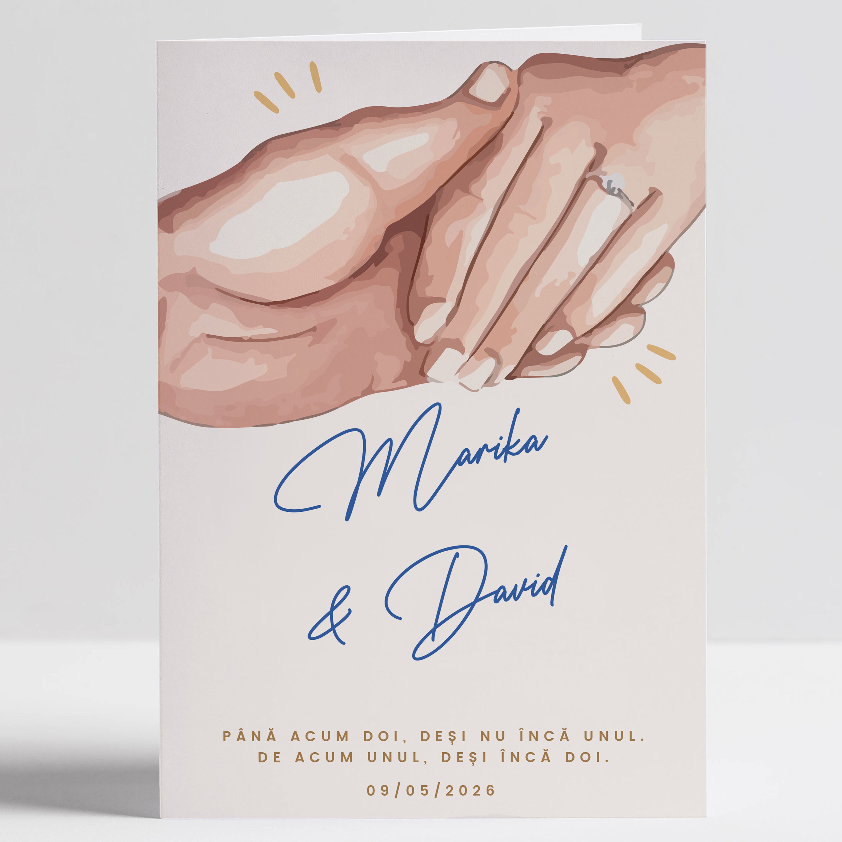Felicitare de nuntă personalizată – De acum, Unul