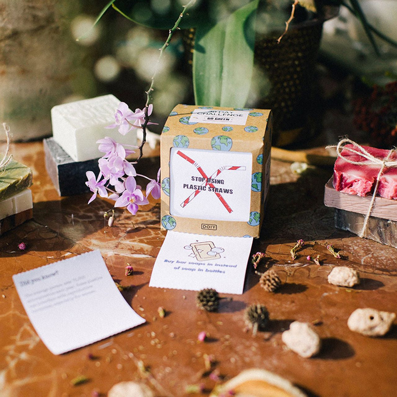 Set de cartonașe cu 30 de provocări ecologice – Go Green