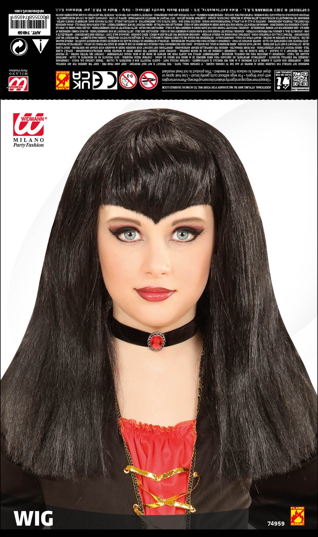 Perucă de Halloween pentru copii VAMPIRIȚĂ