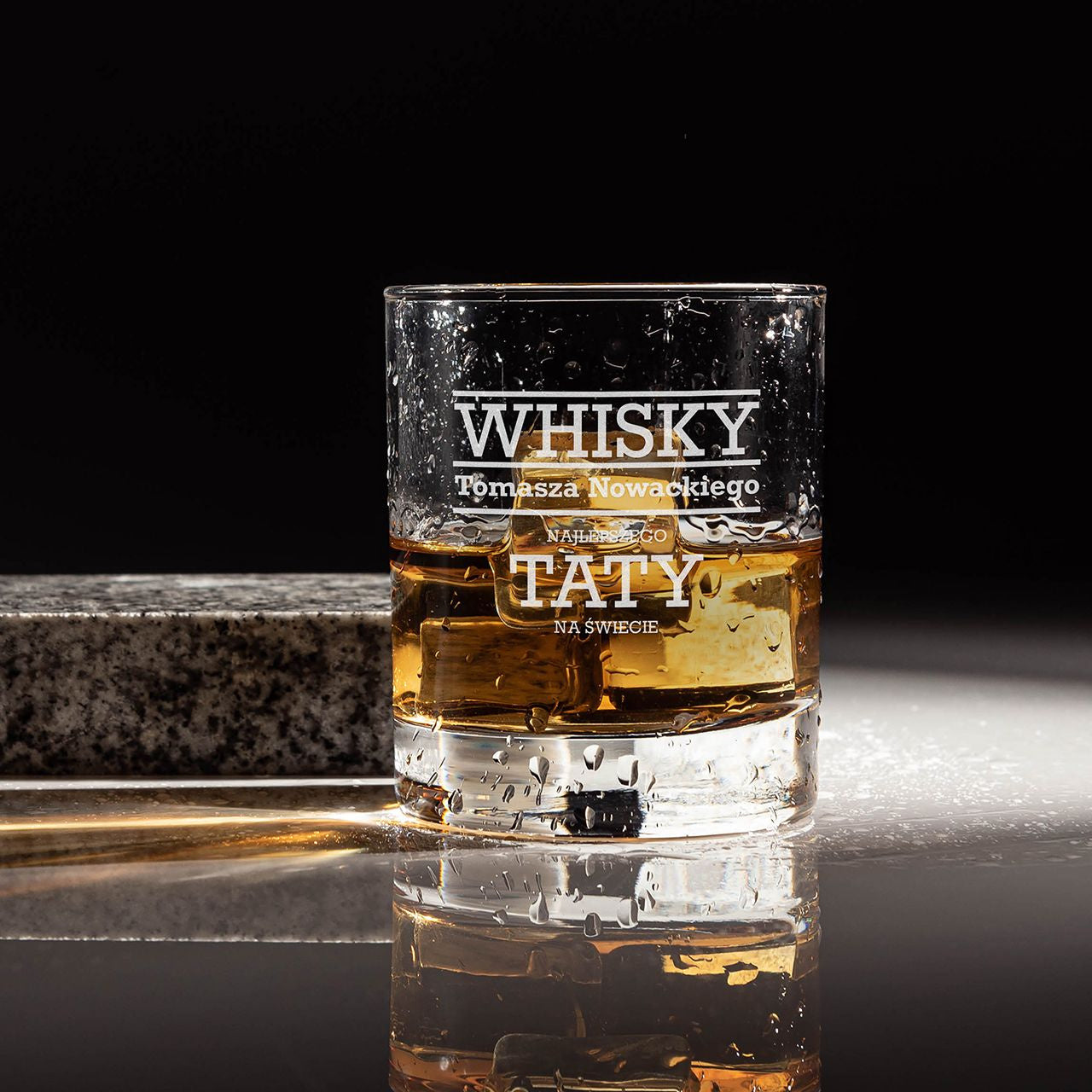 Grawerowana szklanka do whisky dla taty prezent dla taty prezent na dzień ojca szklanka do whisky z grawerem
