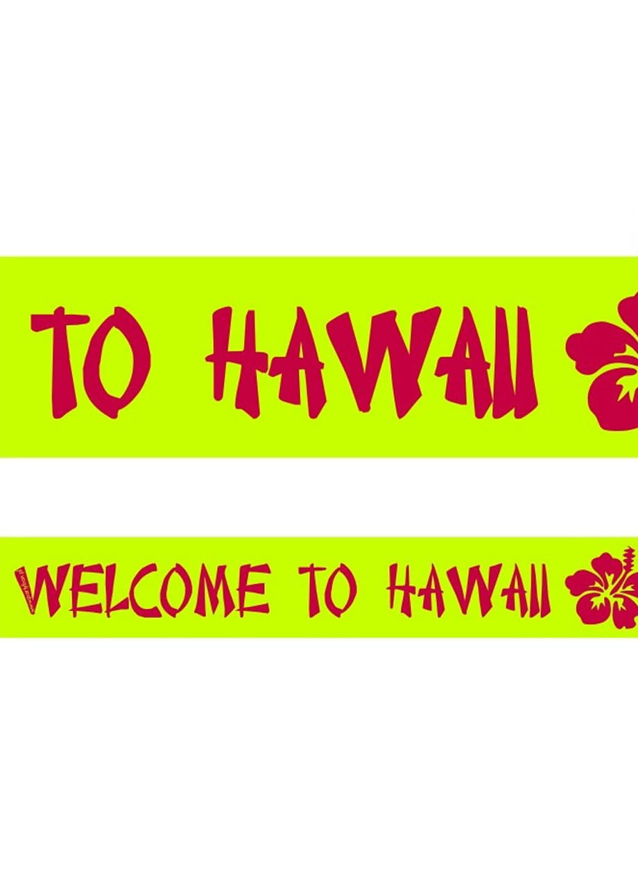 Bandă de petrecere WELCOME TO HAWAII pentru petrecere în stil hawaiian
