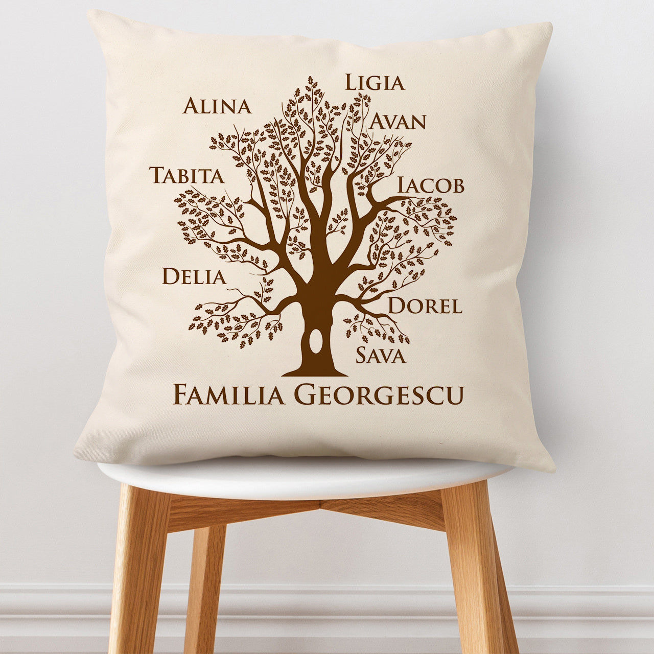 Pernă pentru familie – arbore genealogic