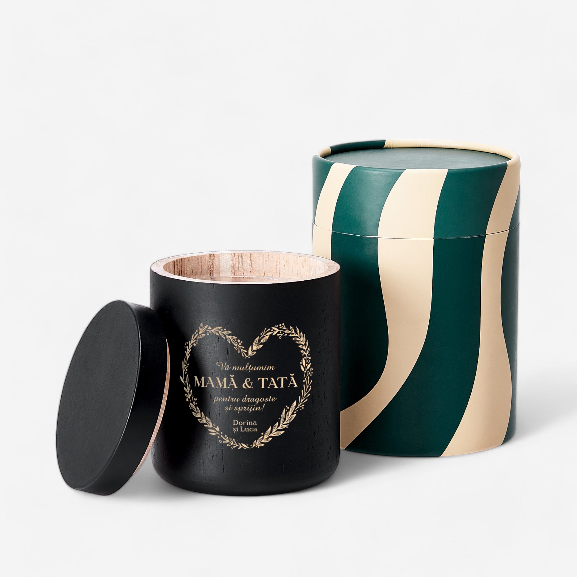 Lumânare personalizată – cadou de mulțumire pentru părinți