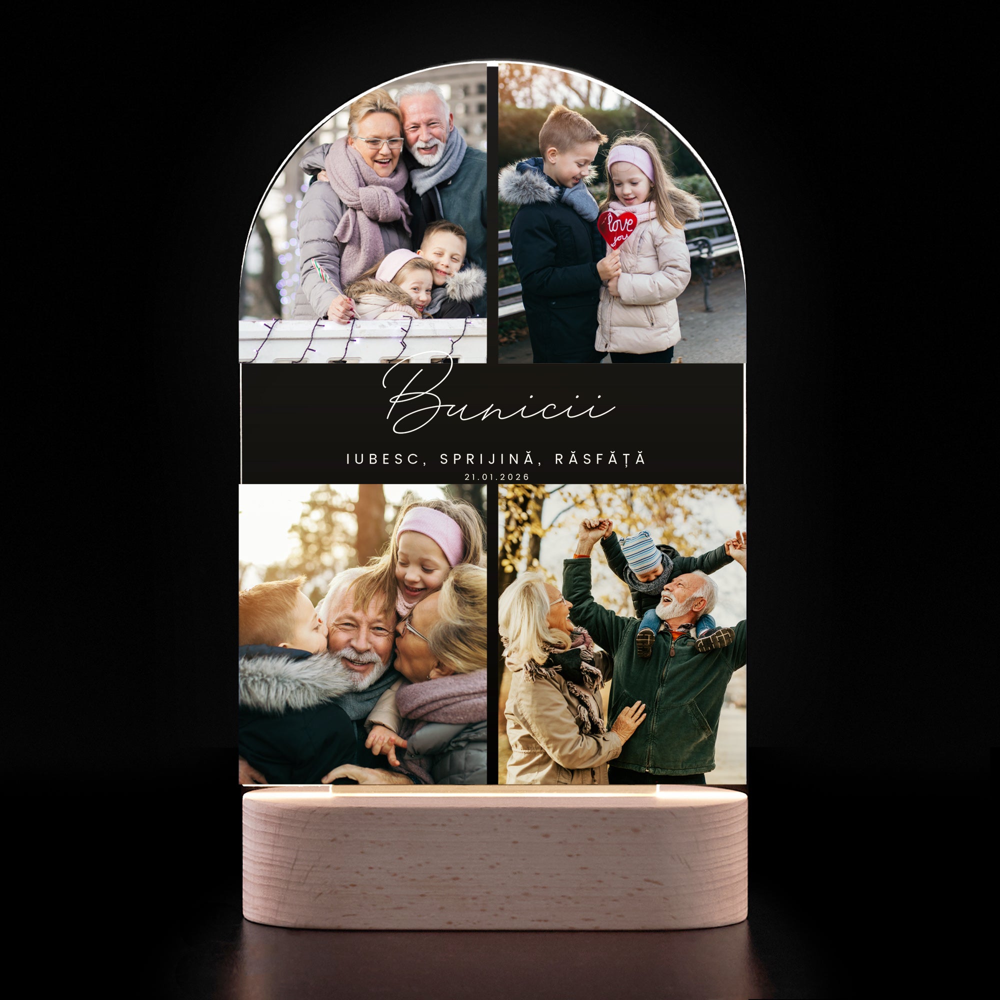 Statuetka z lampką - prezent dla Babci i Dziadka prezent na Dzień Babci i Dziadka 