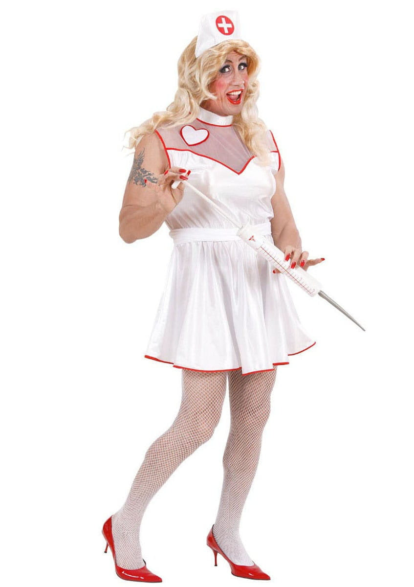 Costum amuzant asistentă medicală pentru el SEXY PIELĘGNIARZ - XL