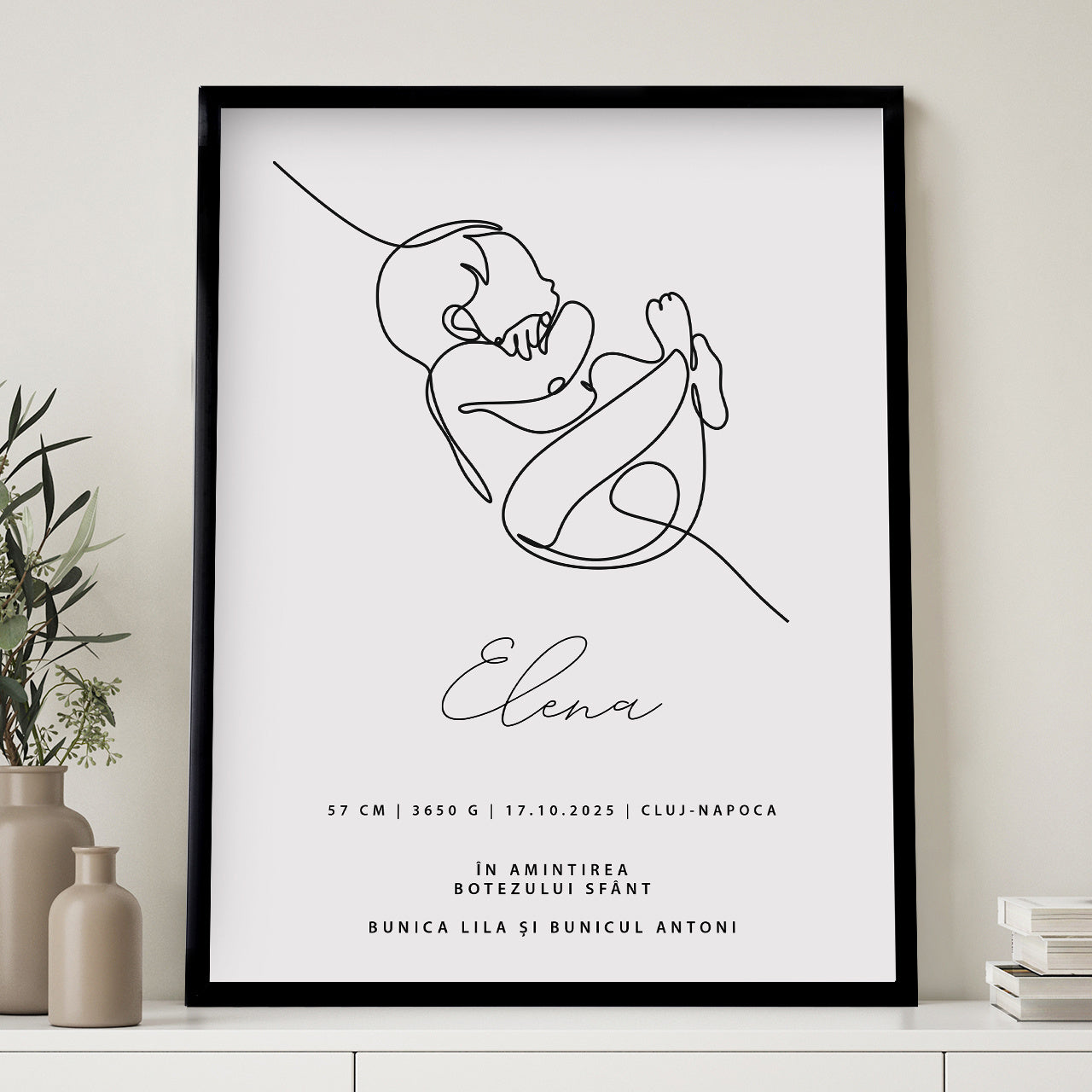 Poster metrice pentru copil – cadou cu ocazia nașterii