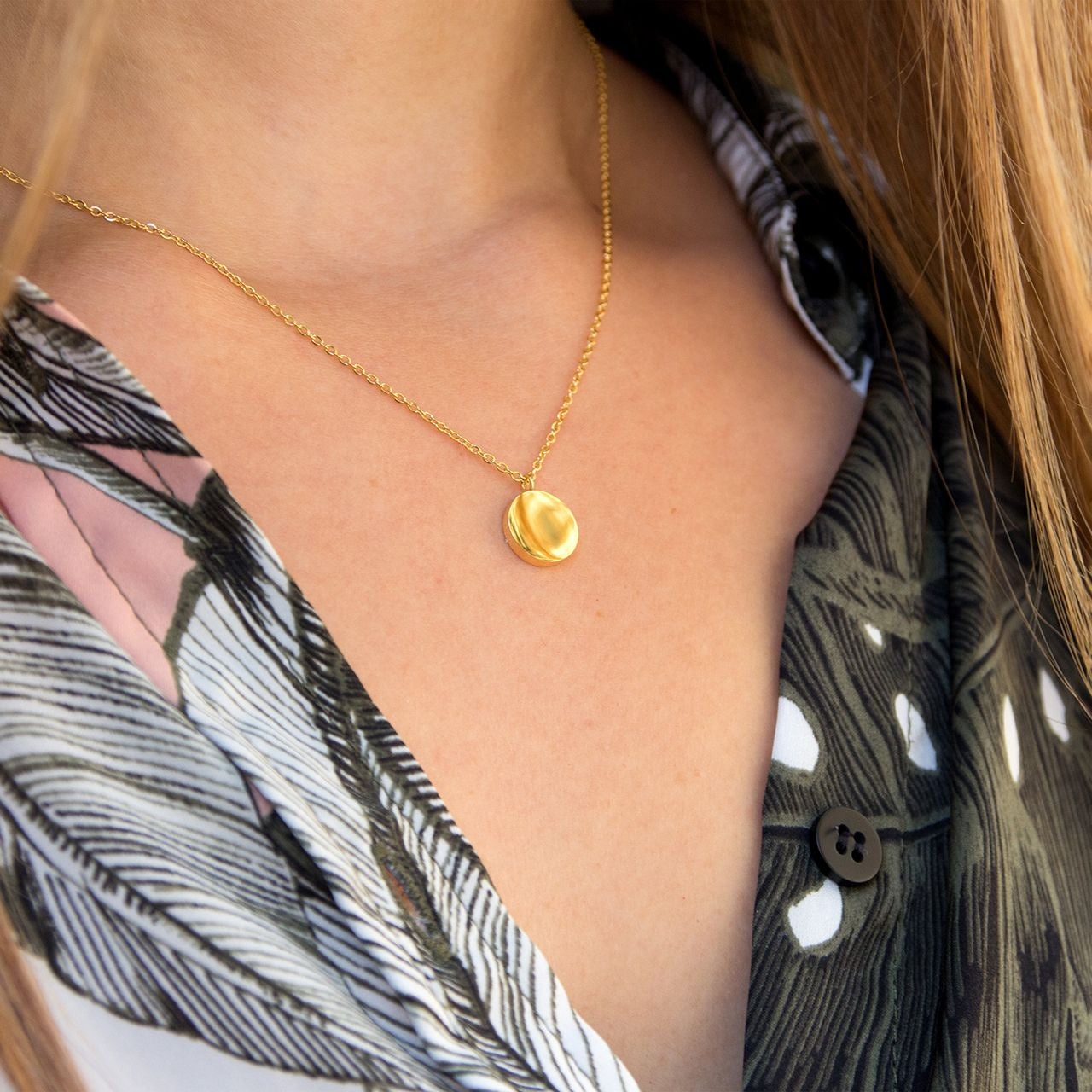 Colier placat cu aur pentru cadou - cerc