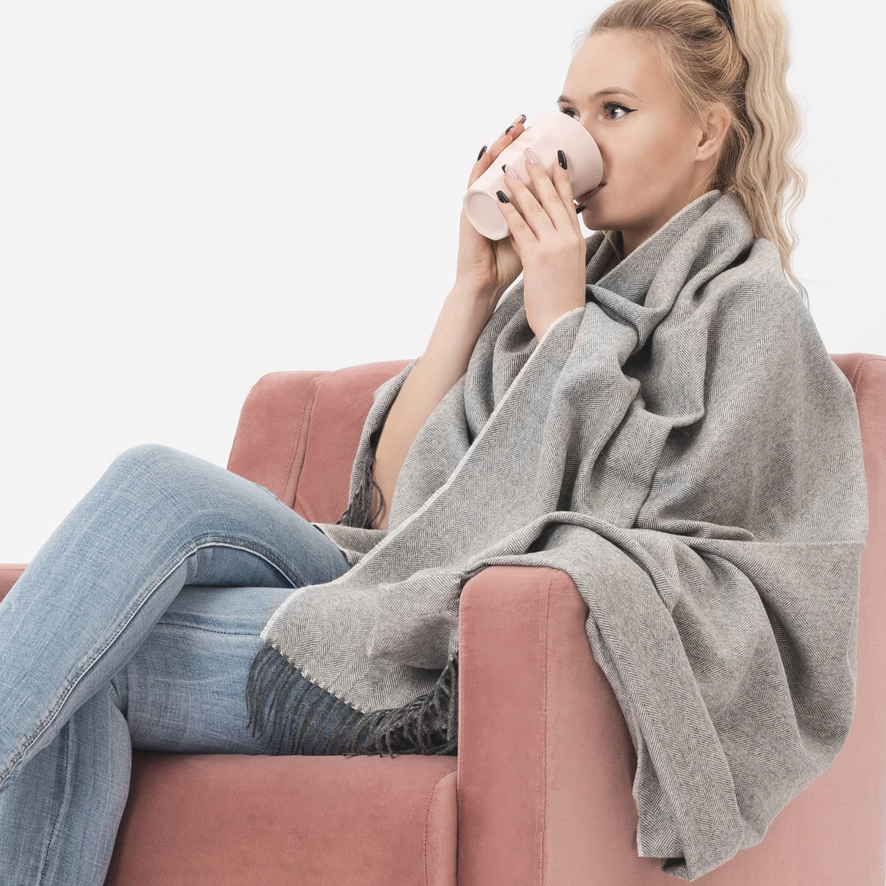 Ekskluzywny koc - alpaka koc z alpaki koc na prezent prezent dla mamy prezent dla dziewczyny