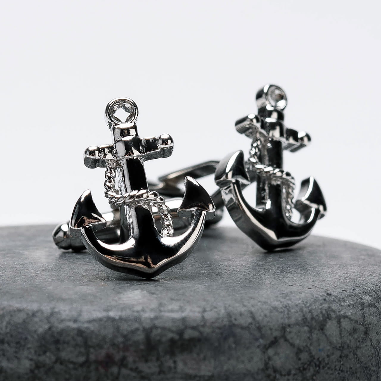Spinki do mankietów Kotwica prezent dla żeglarza prezent dla marynarza praktyczny prezent dla żeglarza