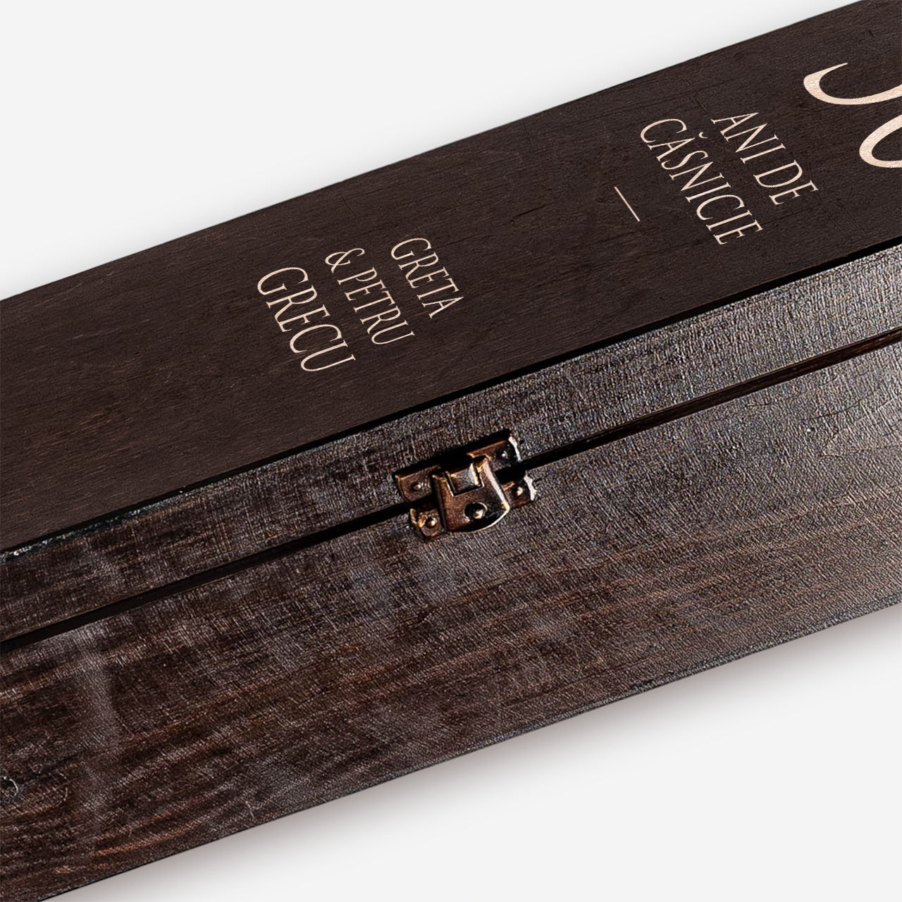 Cutie personalizată pentru whisky – cadou de Nunta de Aur