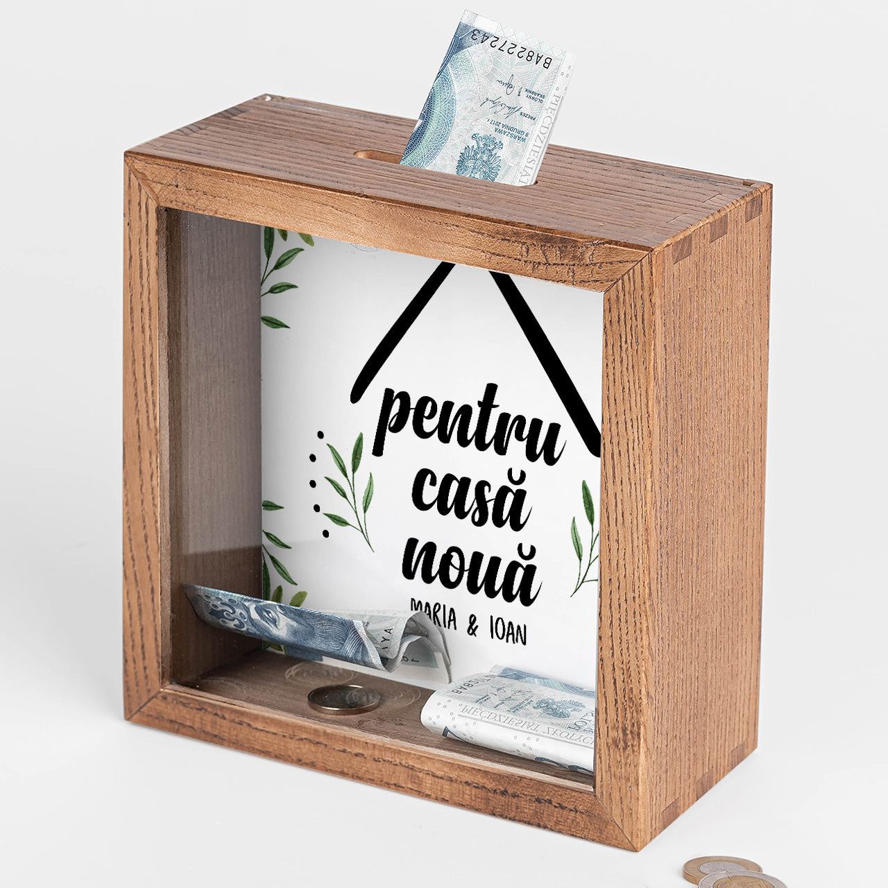 Personalizowana skarbonka na dom - prezent dla pary skarbonka na prezent prezent dla nowożeńców